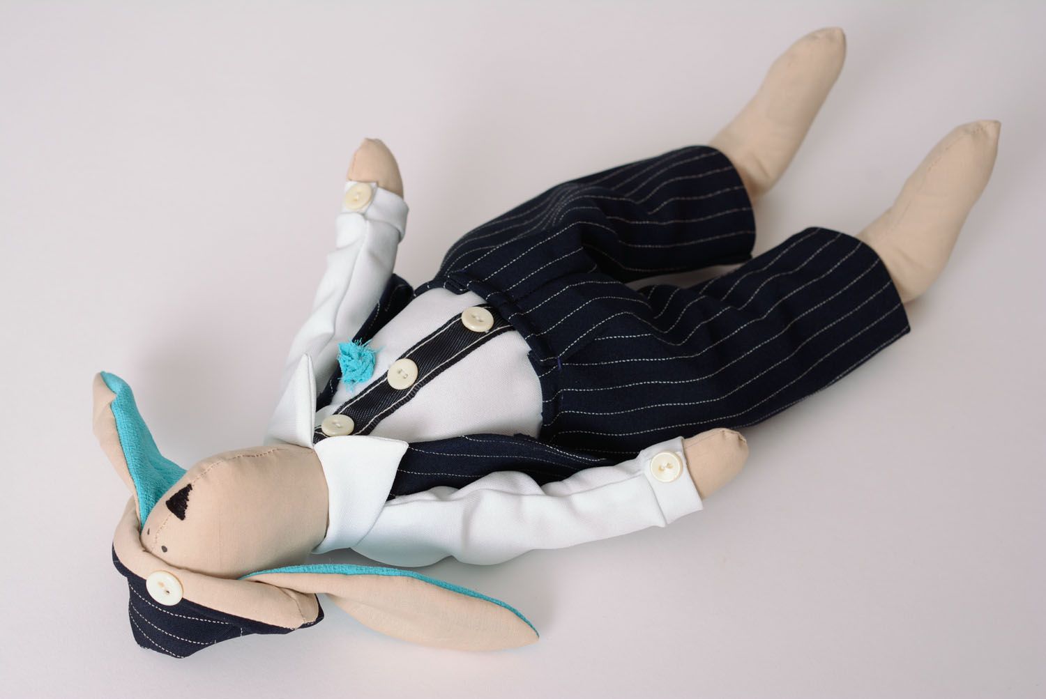 Peluche en tissu originale Lapin gentleman photo 5