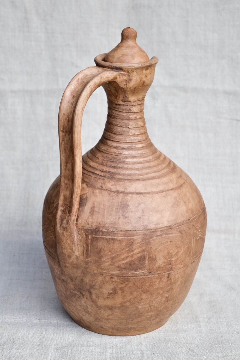 Vajilla de cerámica artesanal botella de barro menaje de cocina regalo original  foto 4