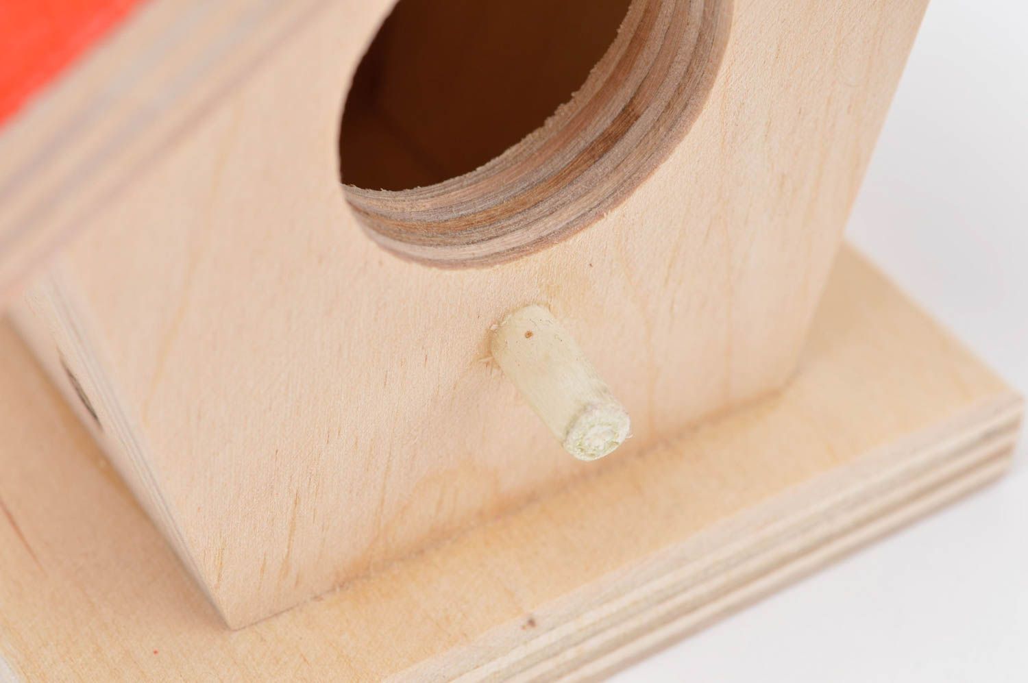 Juguete hecho a mano de madera regalo original para niño casa de pájaros  foto 5