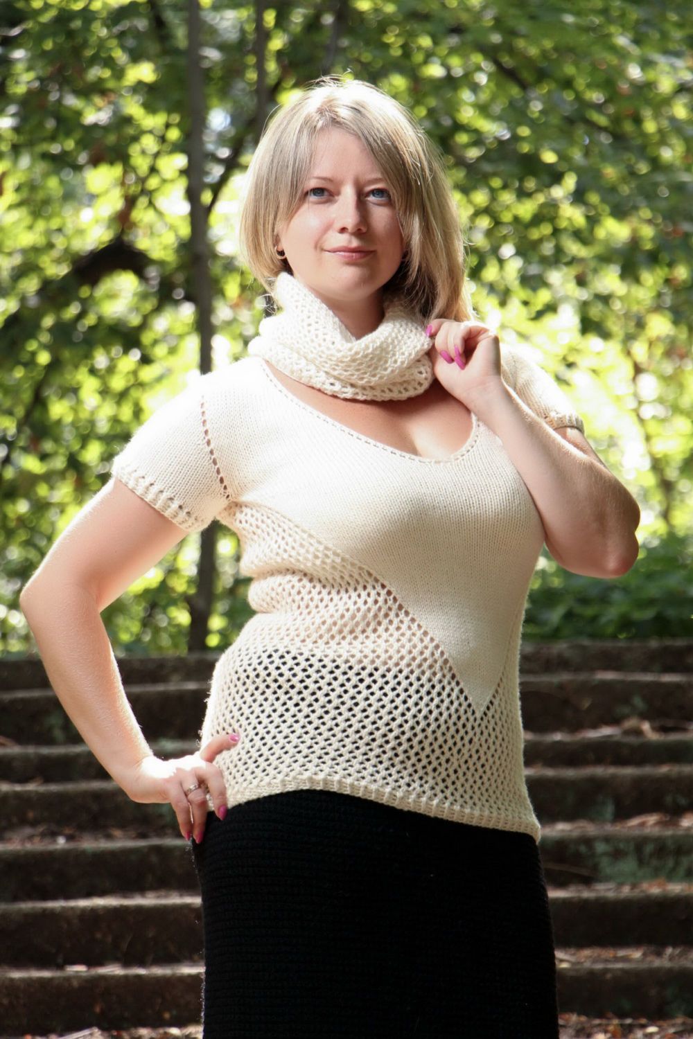 Jumper and collar scarf from cashmere and silk photo 4