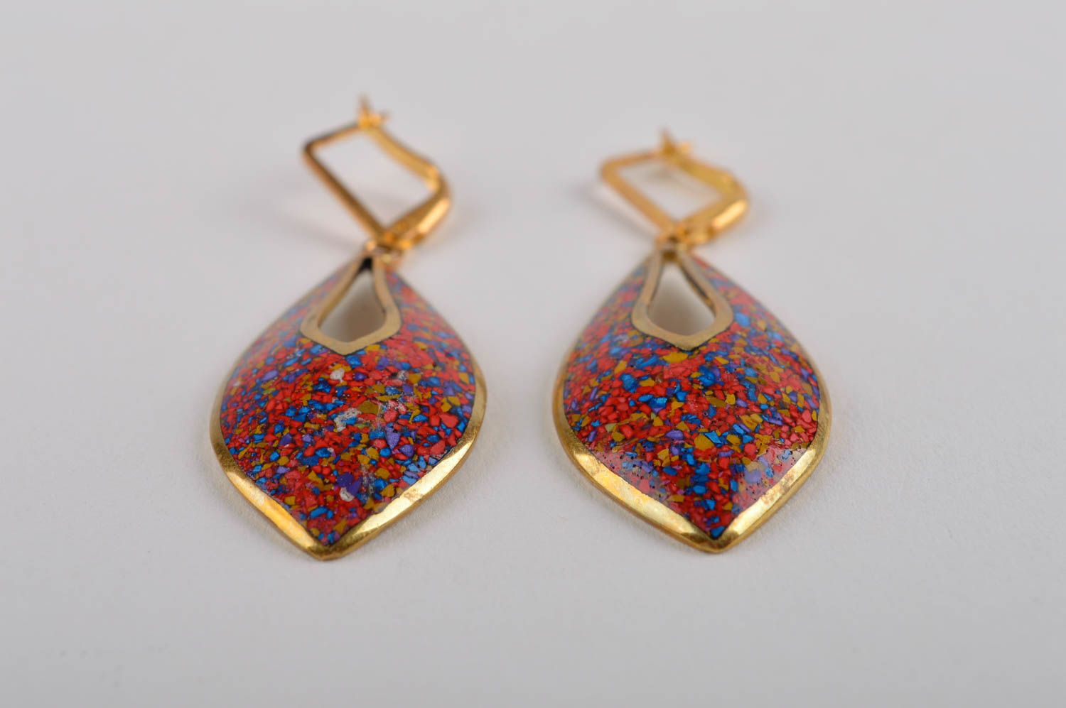 Handmade beautiful cute earrings metal designer earrings brass jewelry photo 4