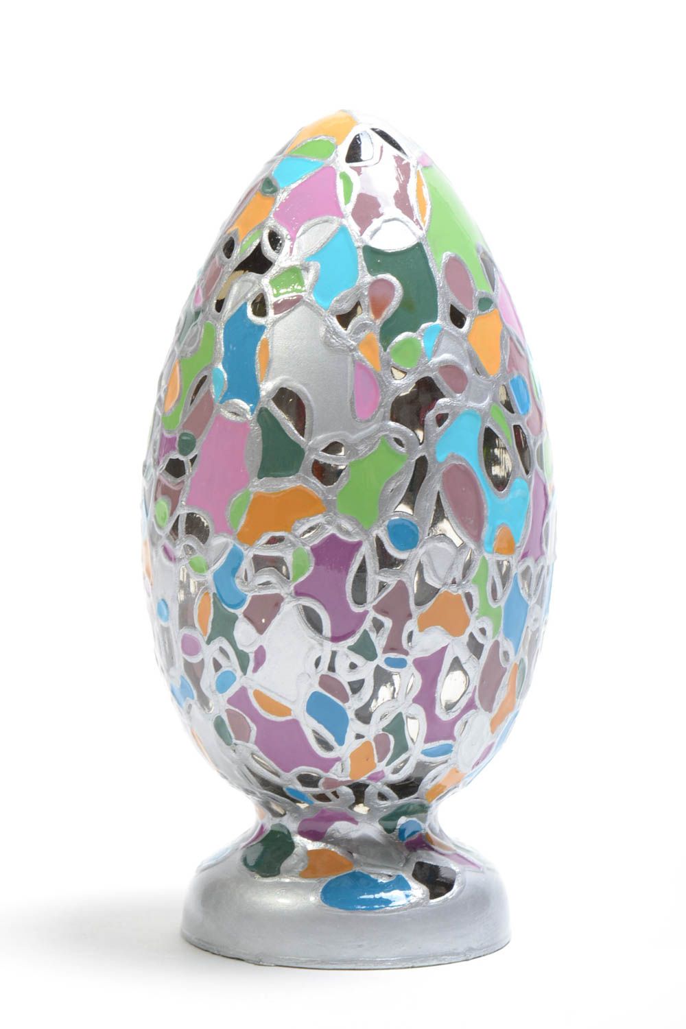 Handmade glass figurine decorative eggs easter egg designs stained glass decor photo 2