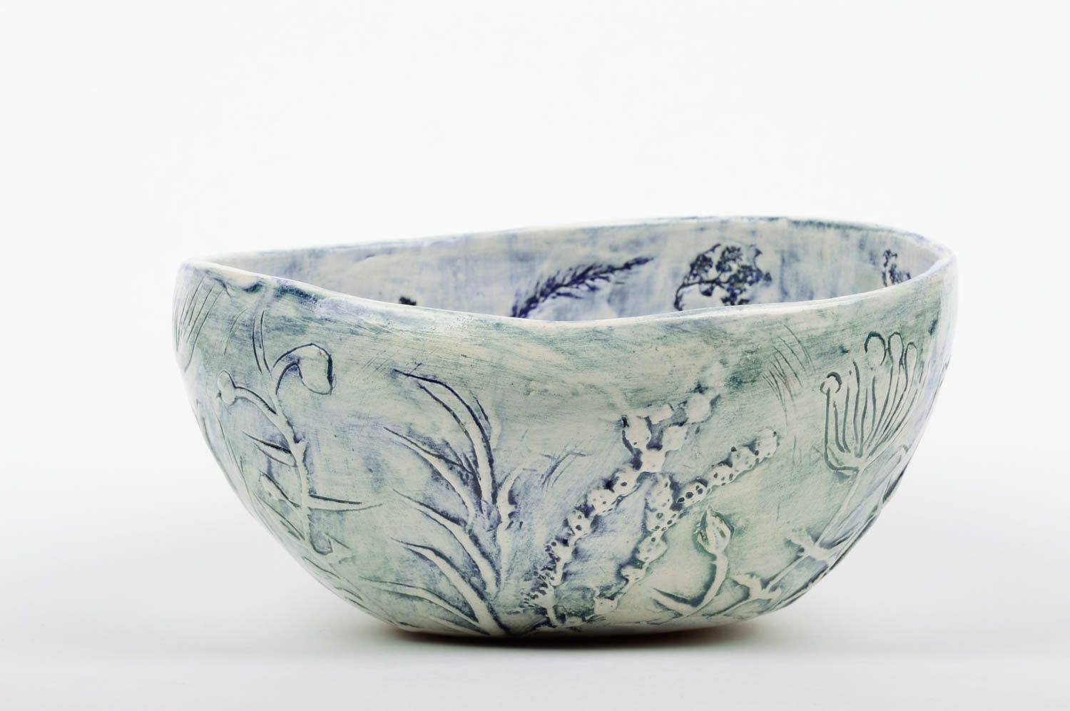 Small handmade clay bowl decorative ceramic bowl beautiful tableware ideas photo 1