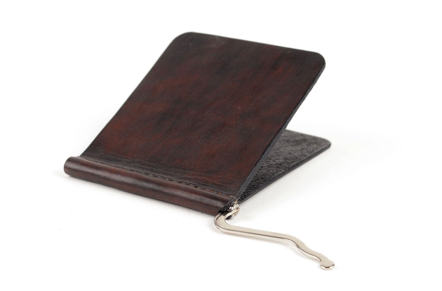 Unusual handmade leather wallet elegant wallet for men gentlemen only gift ideas photo 4
