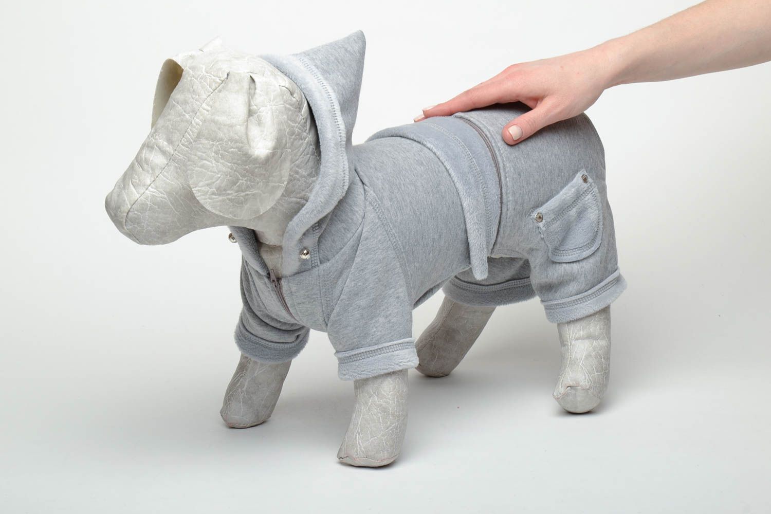 Dog suit made of cotton and fleece photo 2