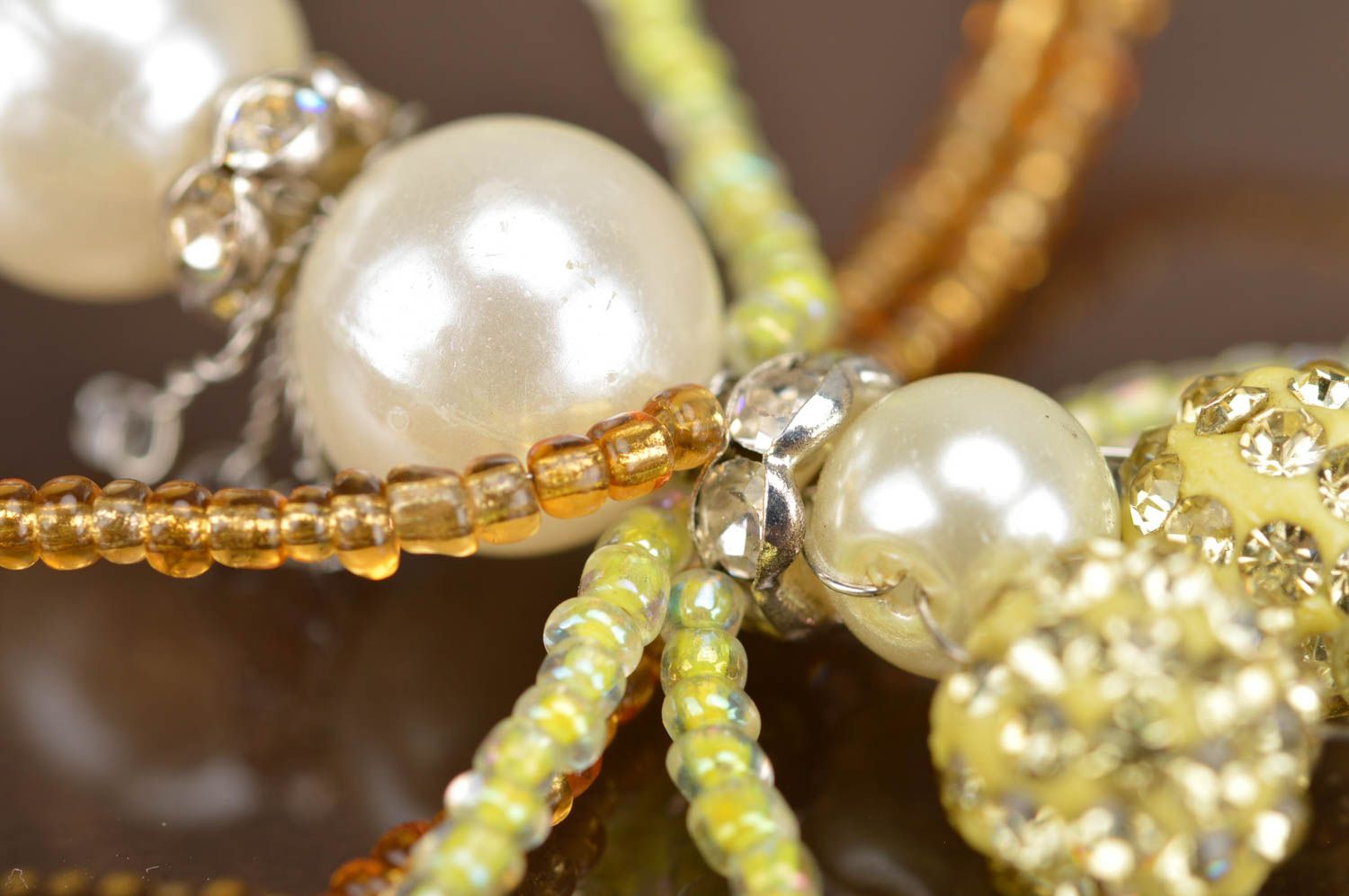 Libellule à suspendre en perles de rocaille faite main originale jolie photo 4