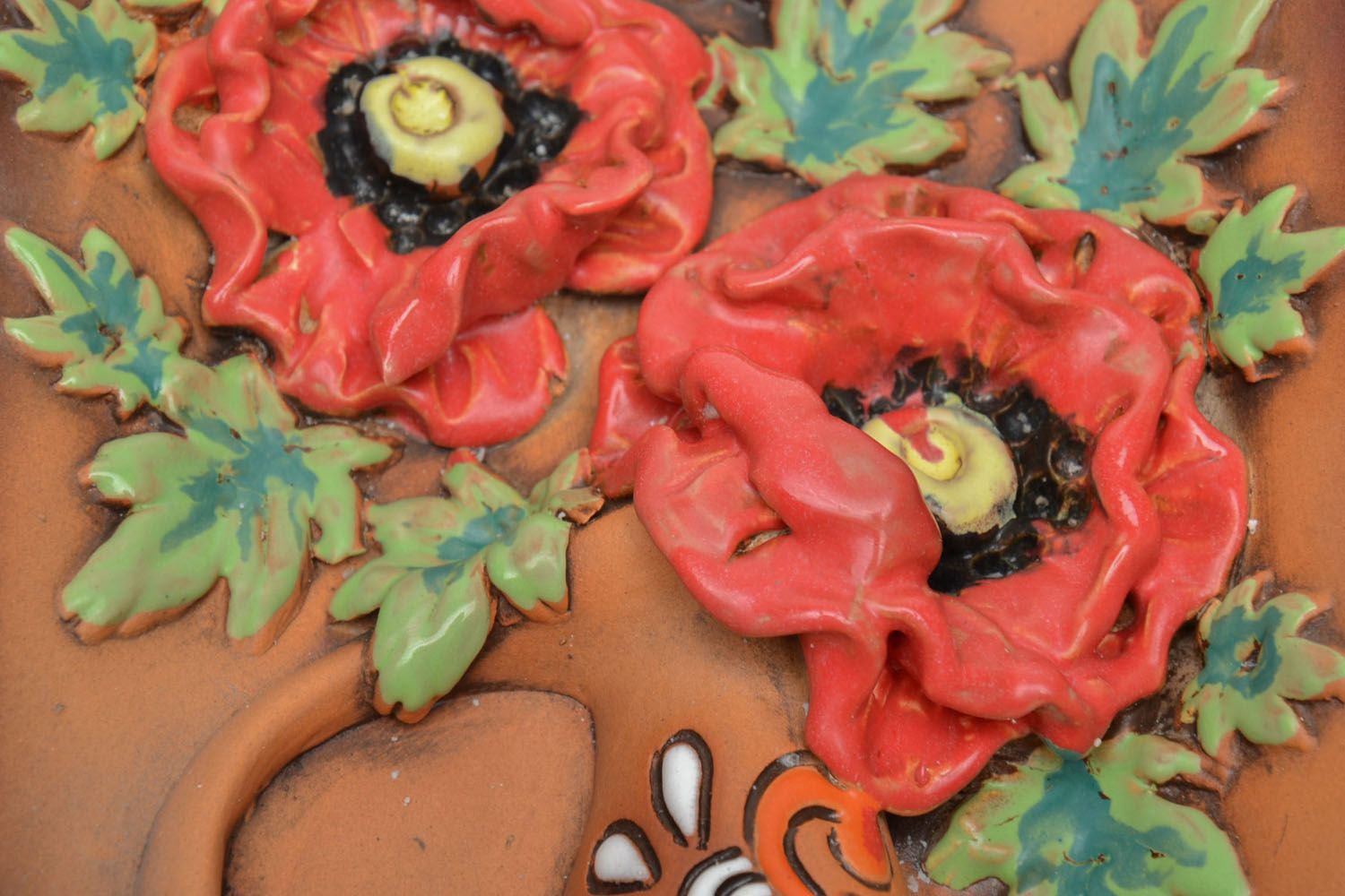 Ceramic wall panel Poppies photo 3