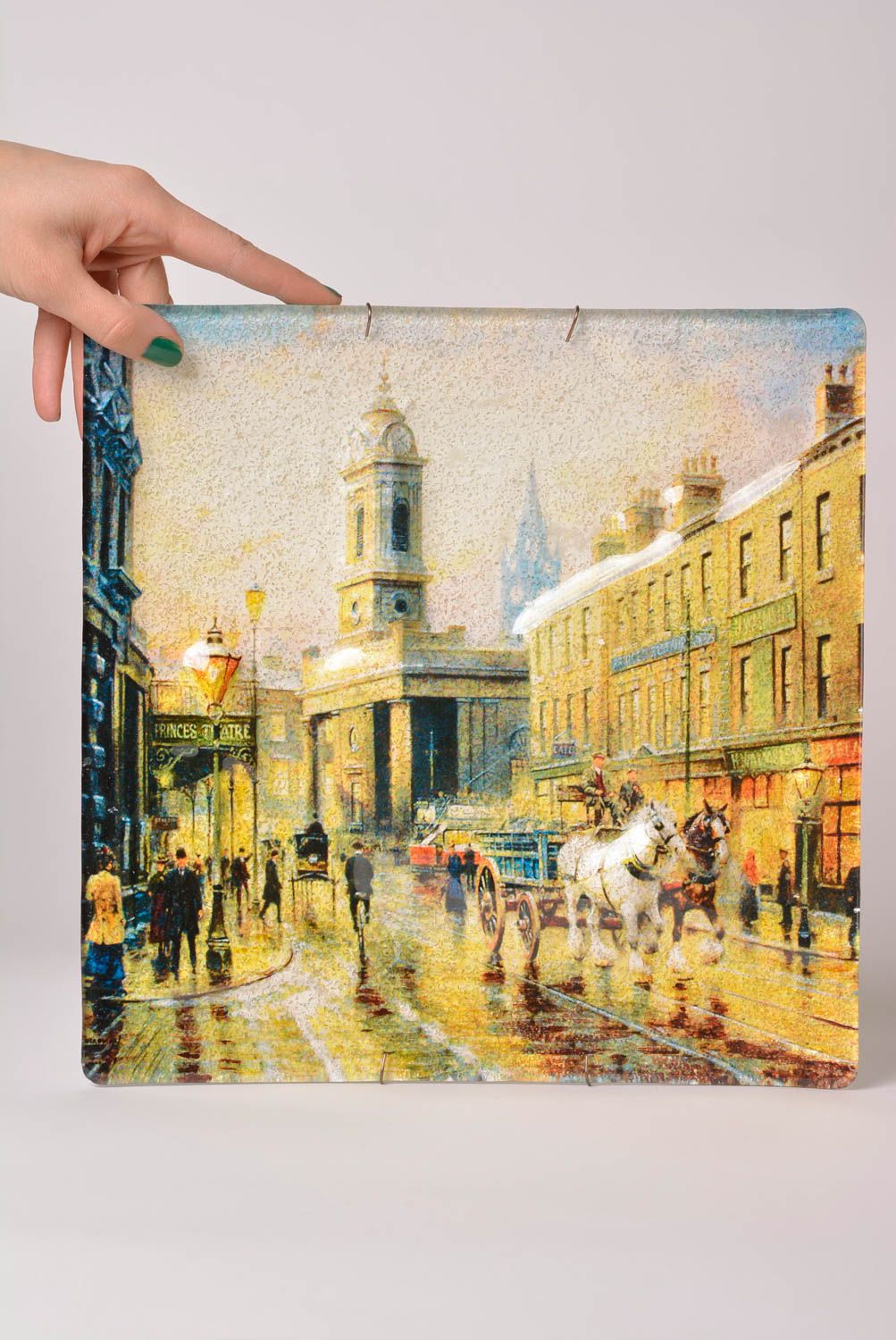 Assiette décorative fait main Décoration murale verre fresque Cadeau original photo 2