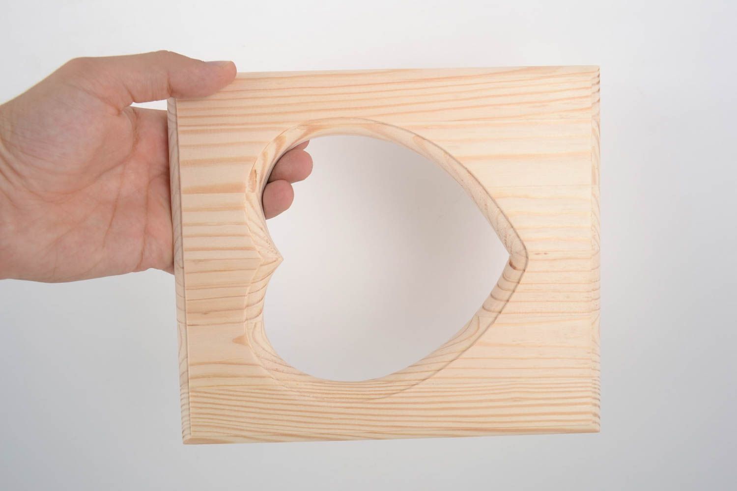 Rahmen aus Holz mit Herzen Rohling zum Bemalen oder für Decoupage handmade foto 5