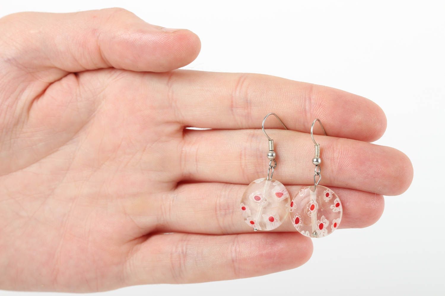Handmade glass earrings stylish accessories glass jewelry fashion accessories photo 5