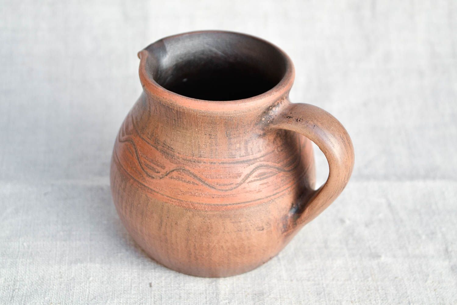 Coffee 10 oz ceramic glazed pitcher with handle 3,5, 0,56 lb photo 5
