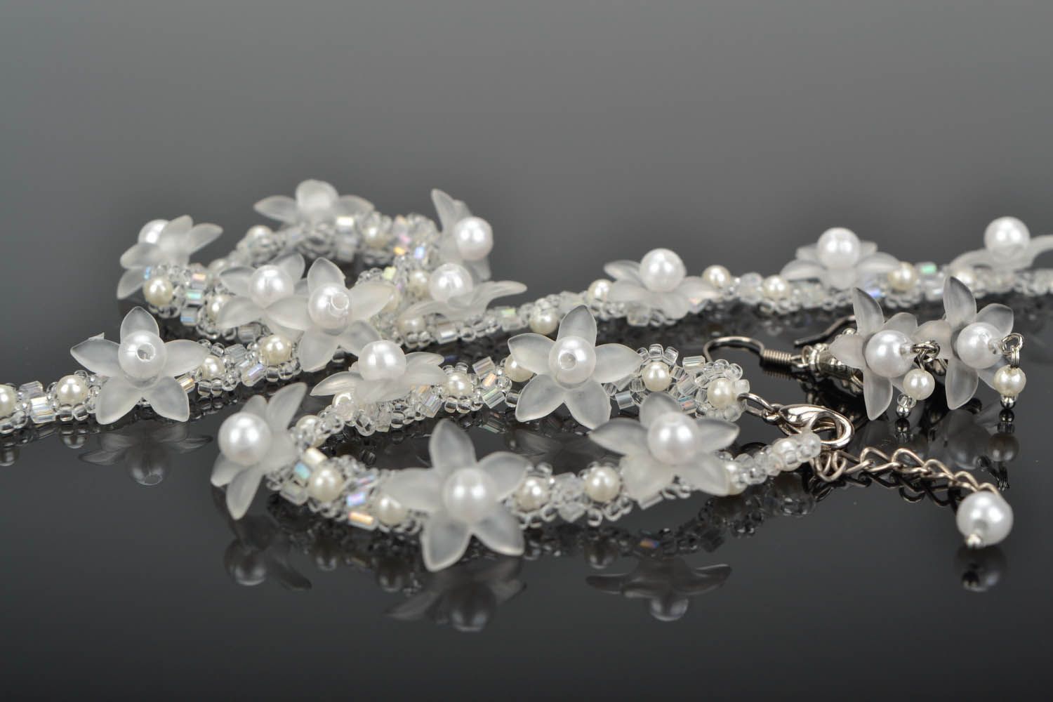 Set de bijoux de perles de verre fait main photo 1