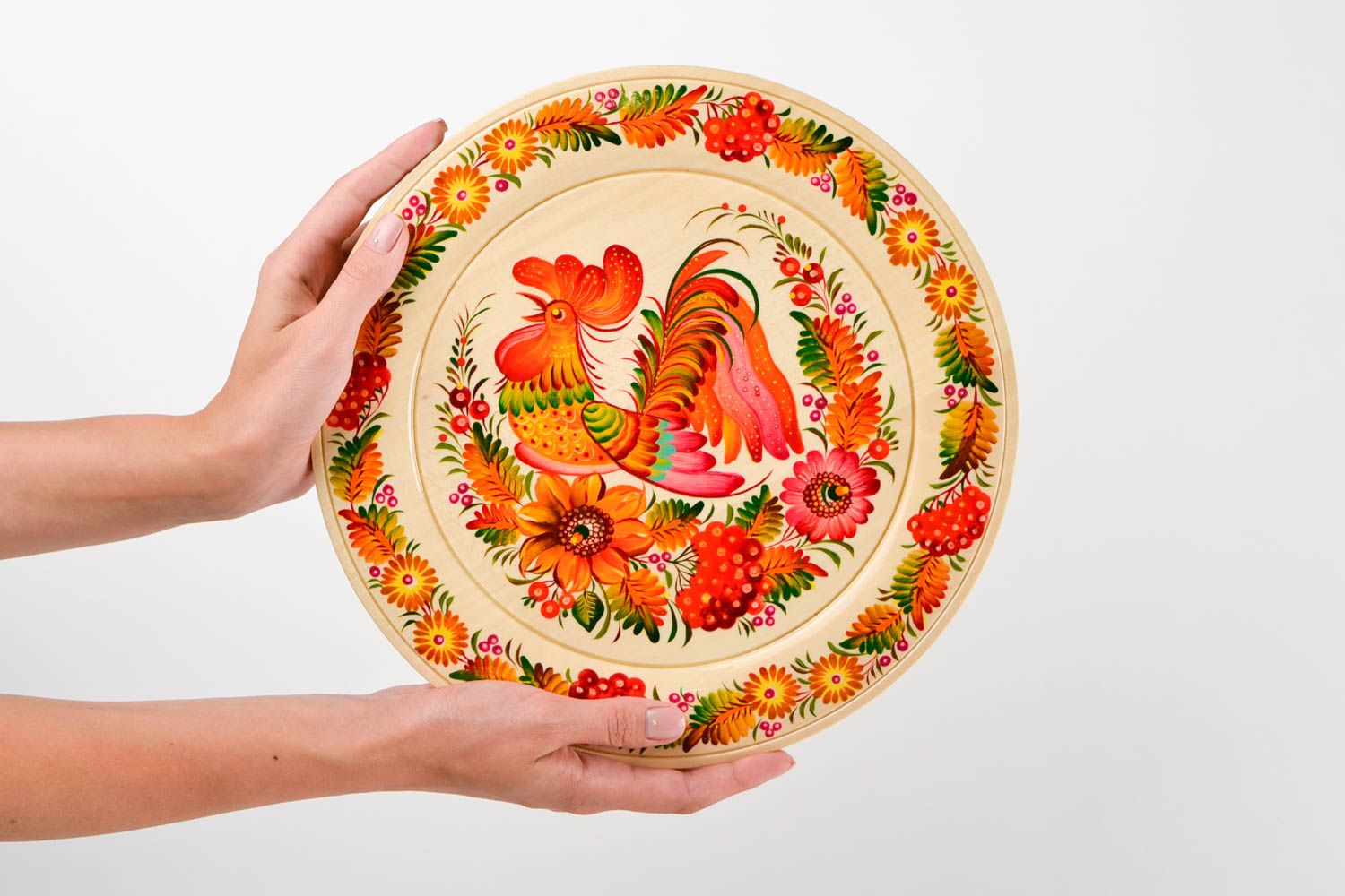 Assiette décorative fait main Décoration murale Vaisselle déco couleurs vives photo 2