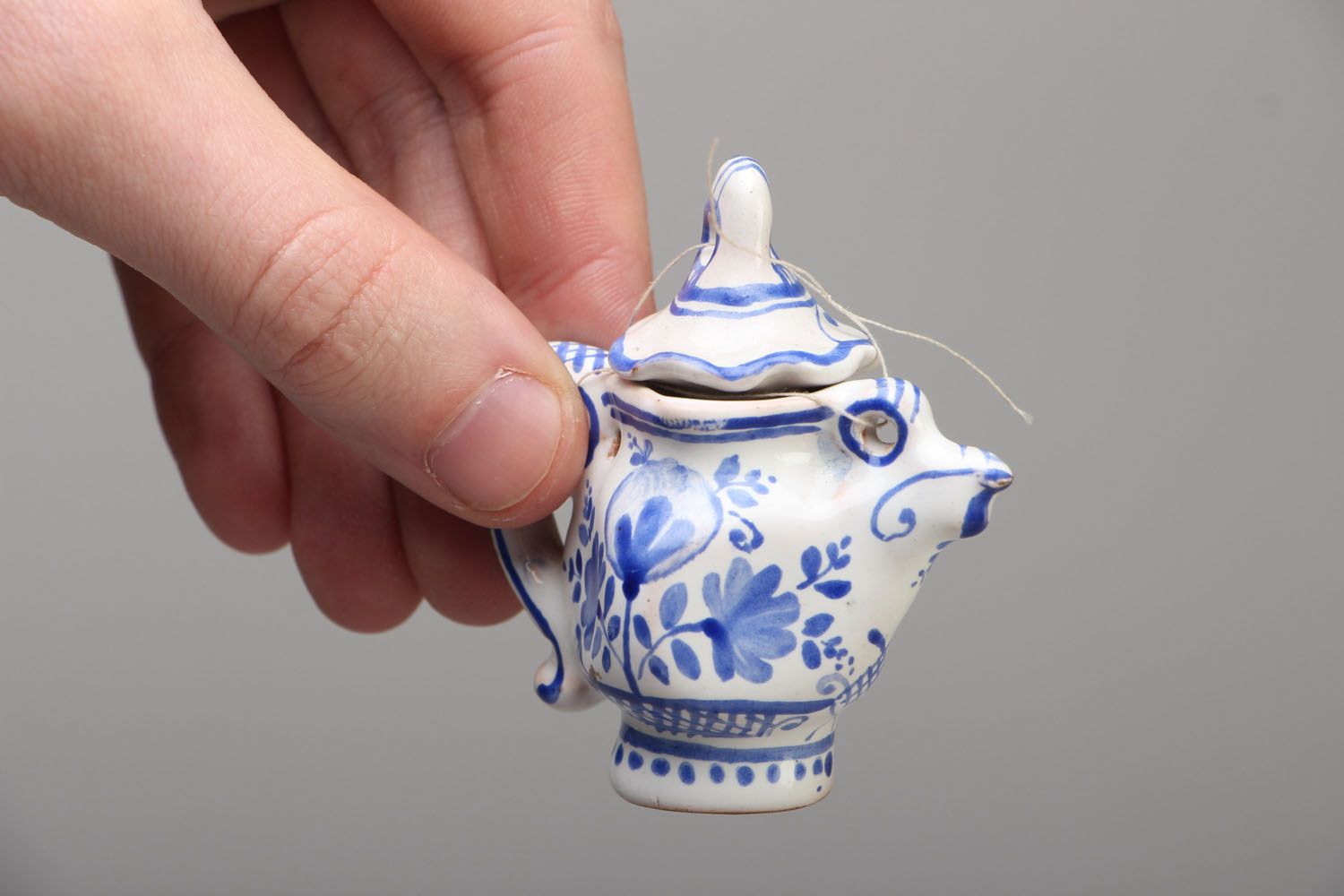 Unusual small clay teapot photo 4