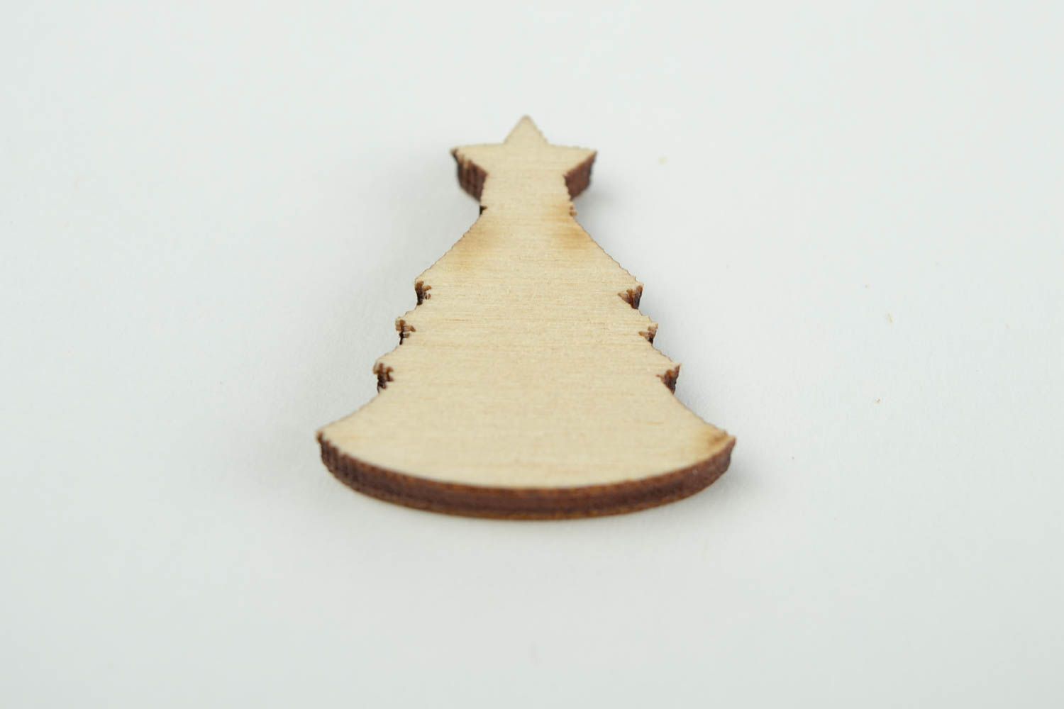 Handgemachte Figur zum Bemalen Holz Rohlinge Miniatur Figur Tannenbaum schön  foto 5