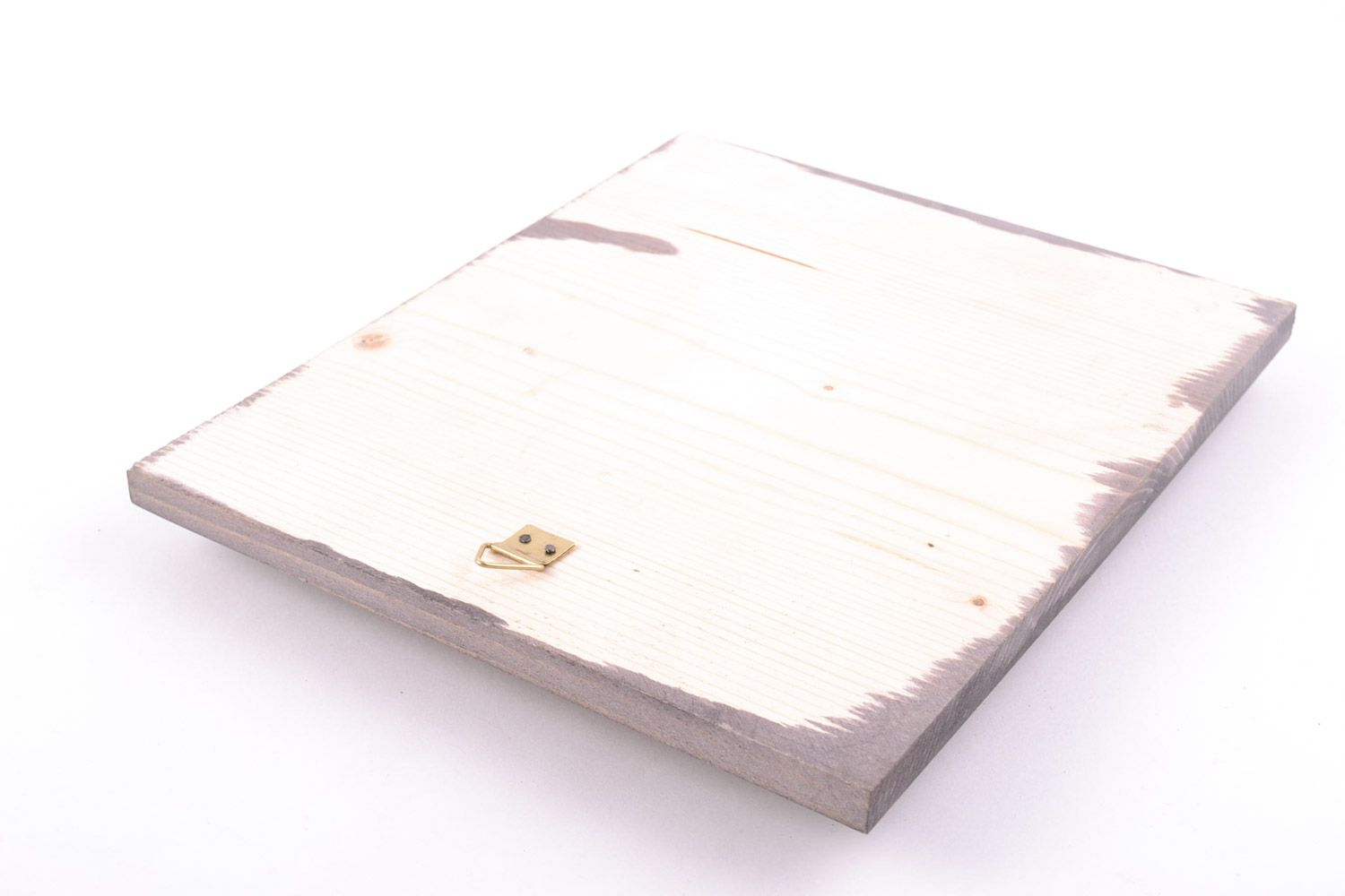 Cuadro de arcilla y madera voluminoso artesanal rectangular original foto 5