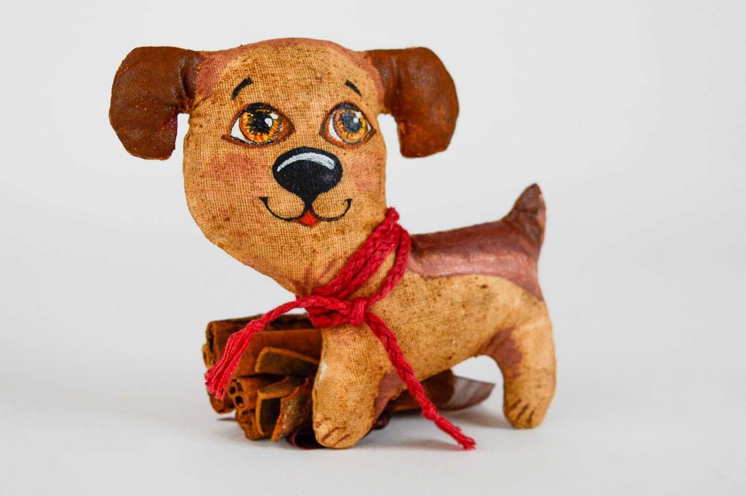 Мягкая игрушка собака ручной работы авторская тканевая ароматизированная фото 1