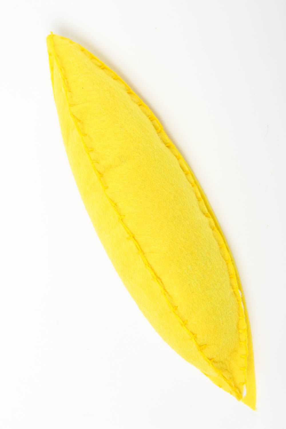 Peluche banane fait main Jouet feutrine jaune original Cadeau pour enfant photo 2