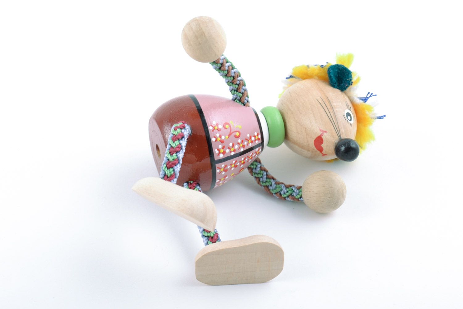 Öko handmade Spielzeug Maus mit Bemalung künstlerisch einzigartig schön interessant foto 5