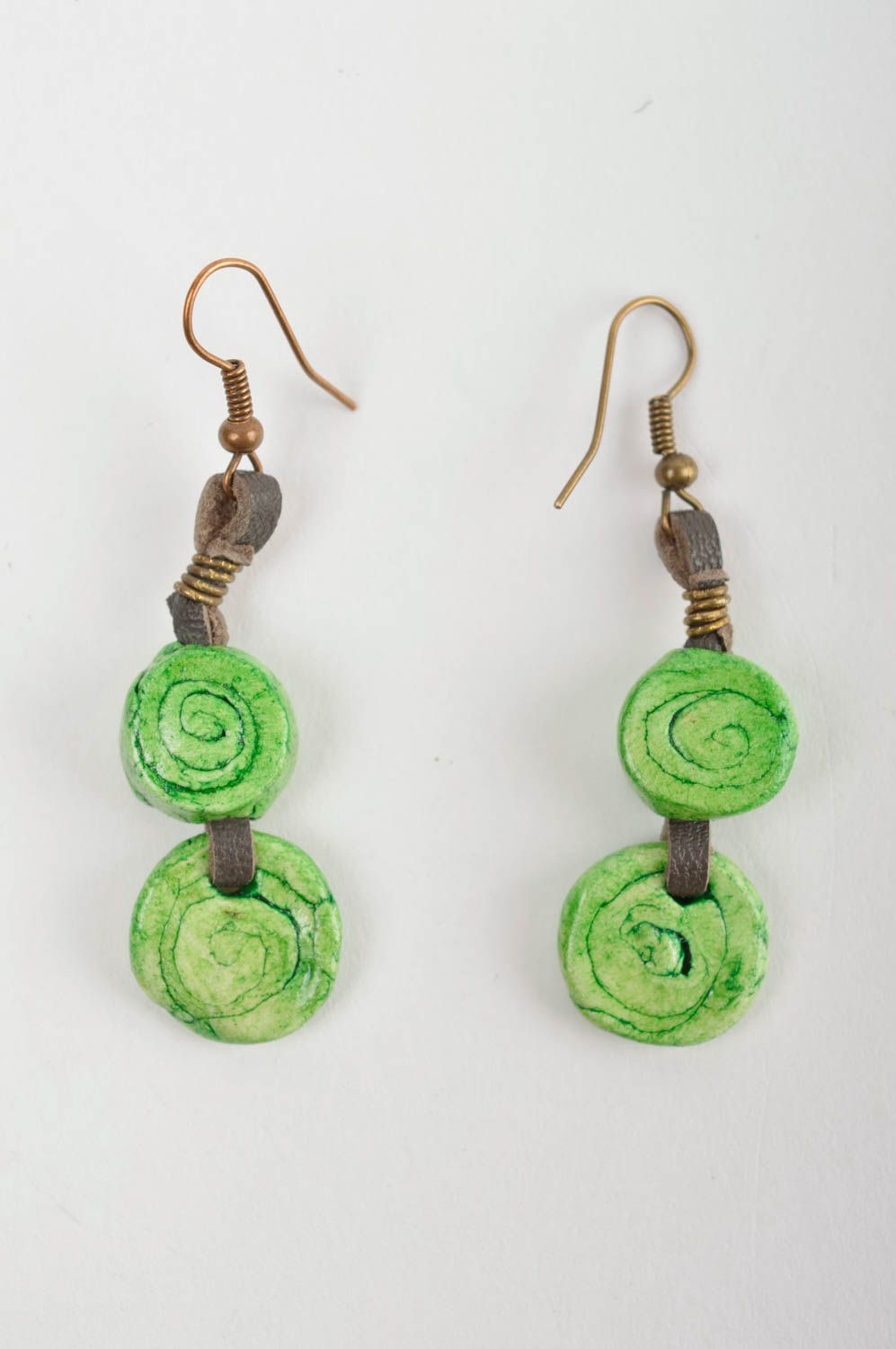 Unusual handmade plastic earrings fashion accessories polymer clay ideas photo 3