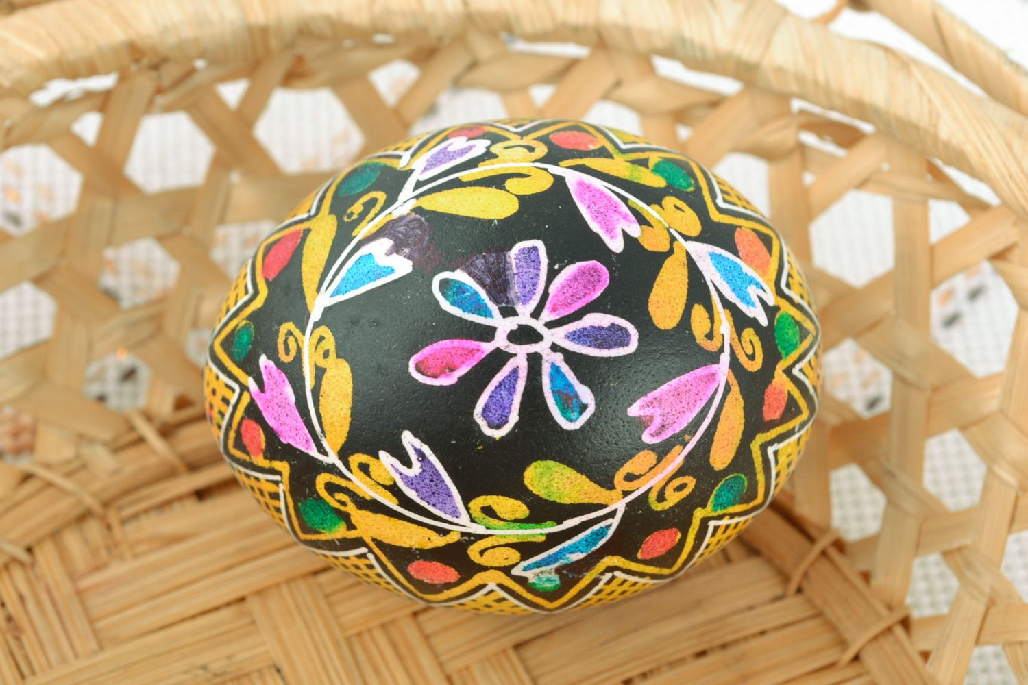 Interesting handmade painted Easter egg for gift photo 1