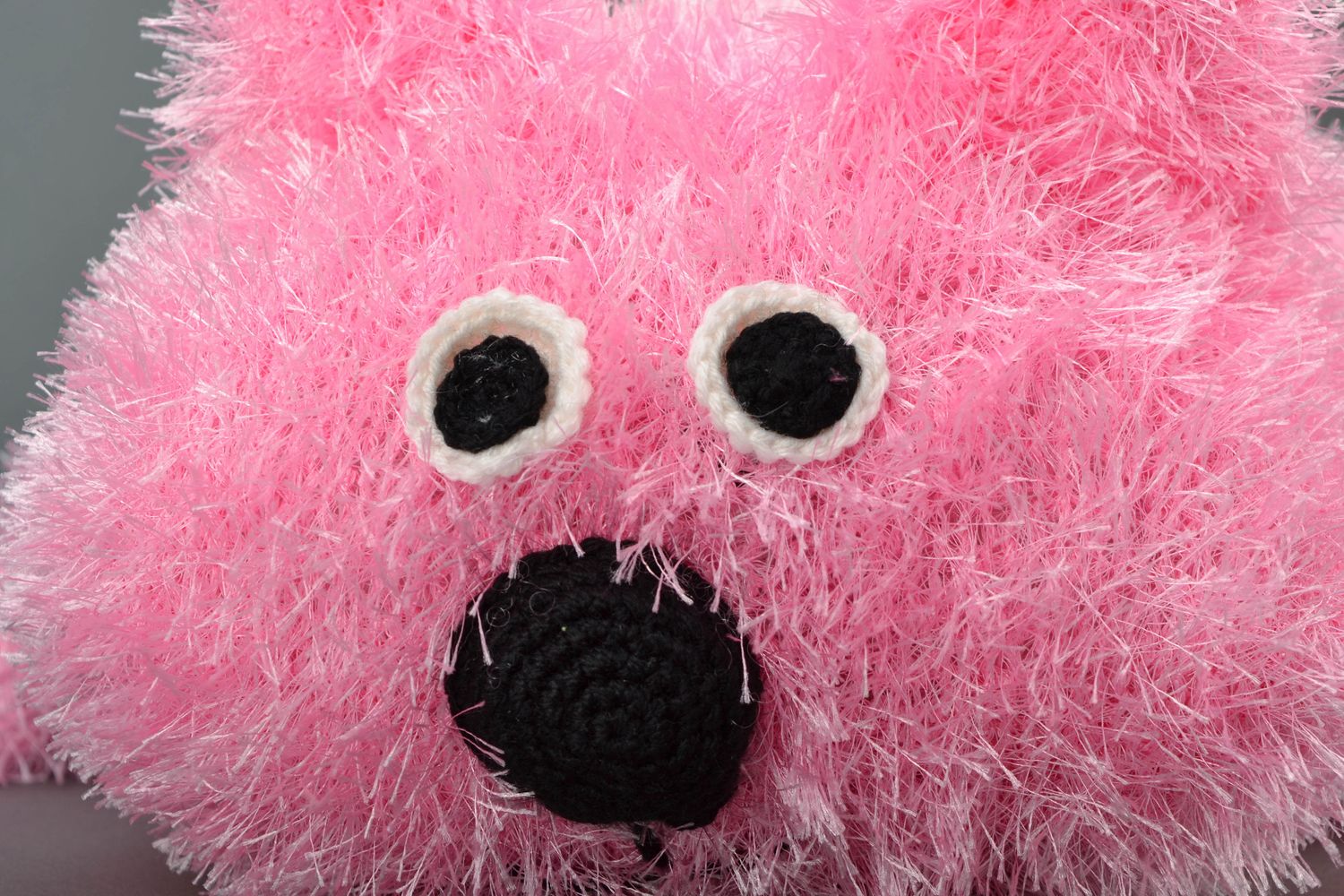 Игрушка подушка для ребенка розовая пушистая  фото 3