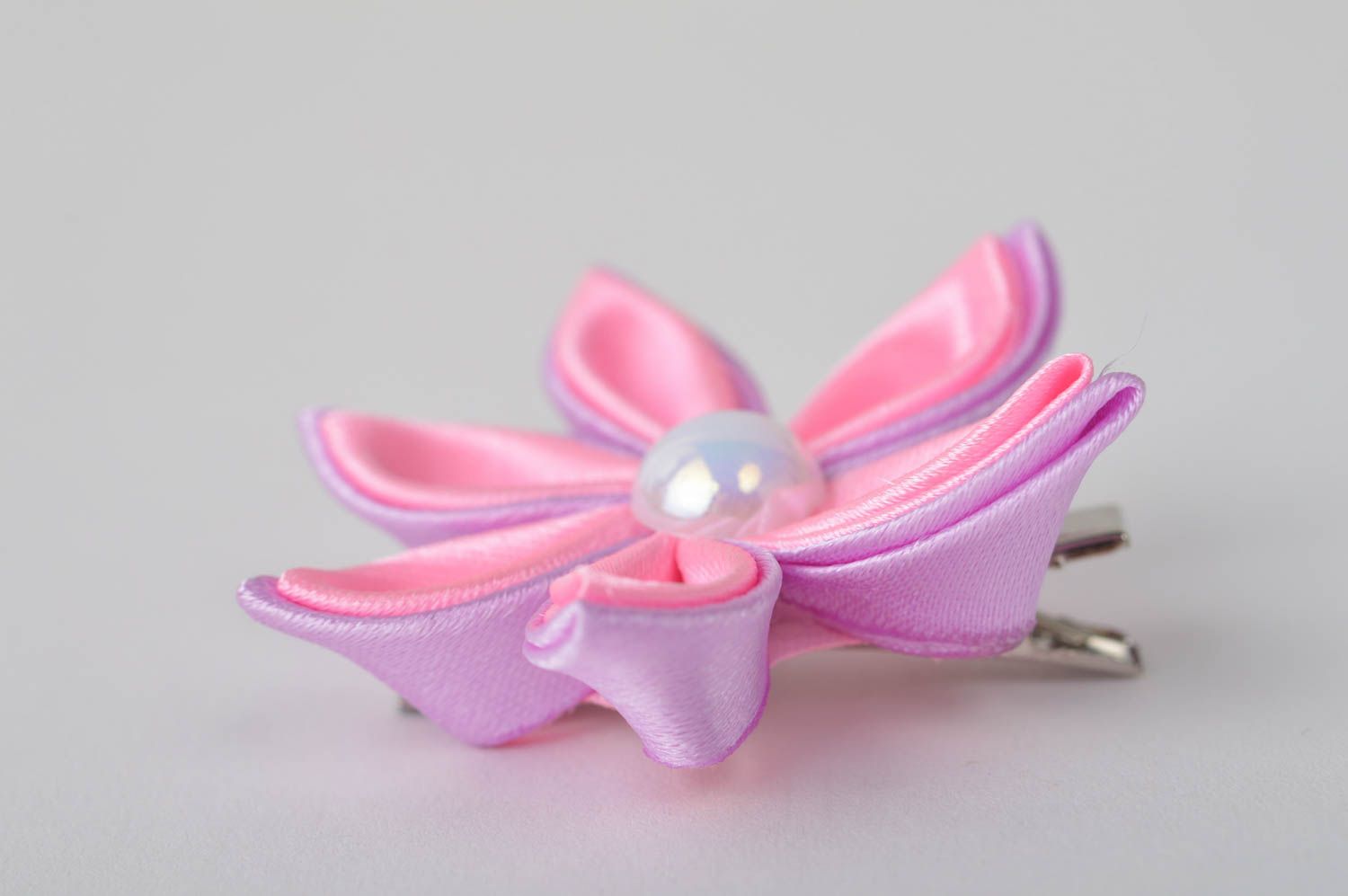 Unusual handmade flower barrette hair clip fashion kids accessories for girls photo 3