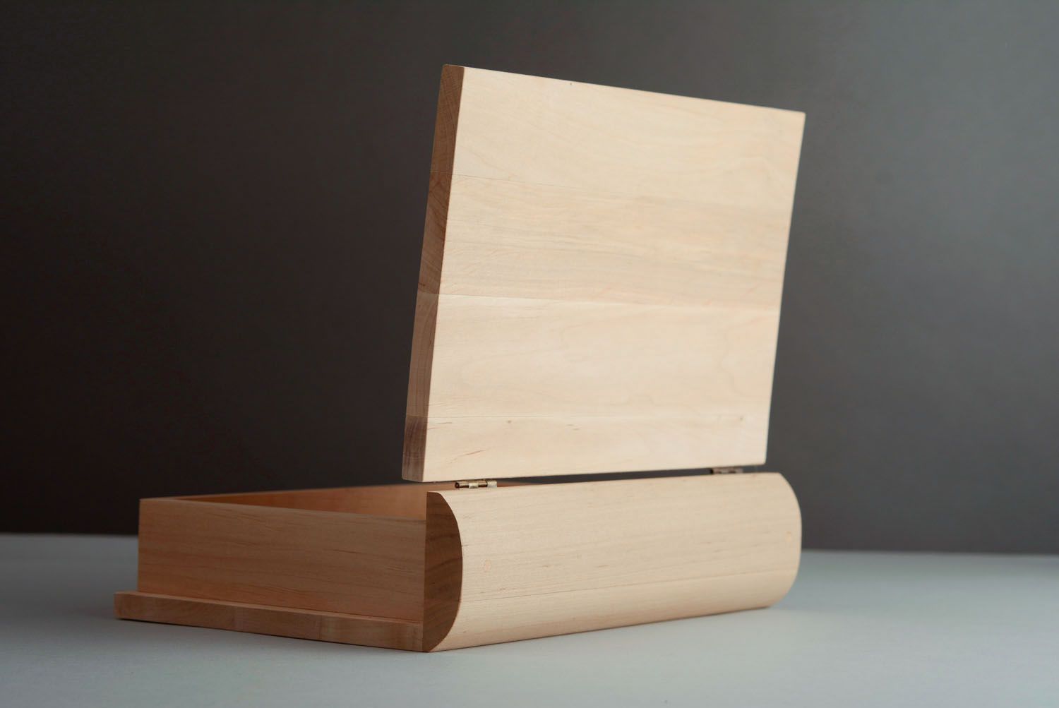 Wooden blank box in the shape of book photo 4