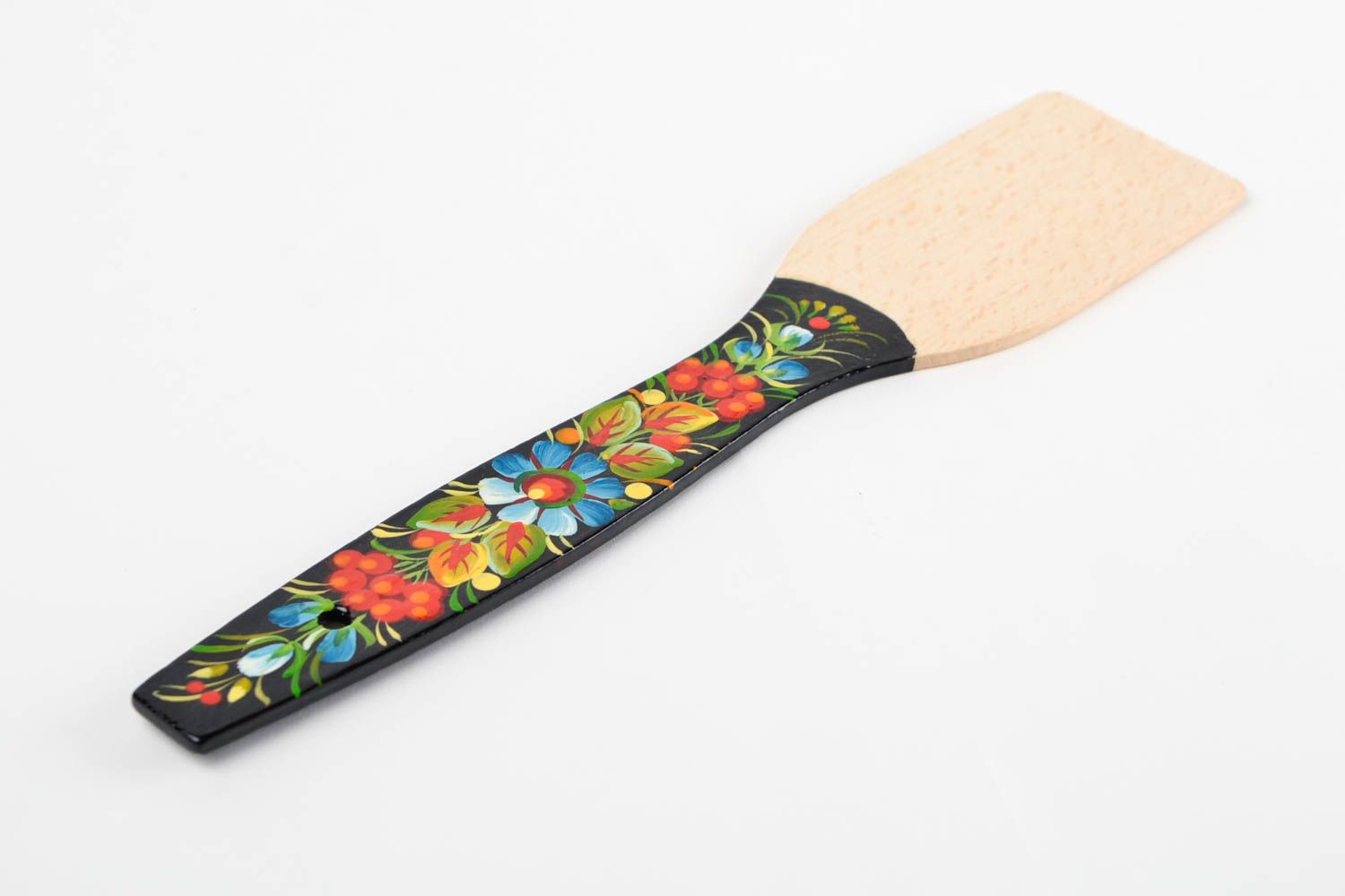 Handmade kitchen utensils wooden spatula decorative spatula cooking tools photo 4