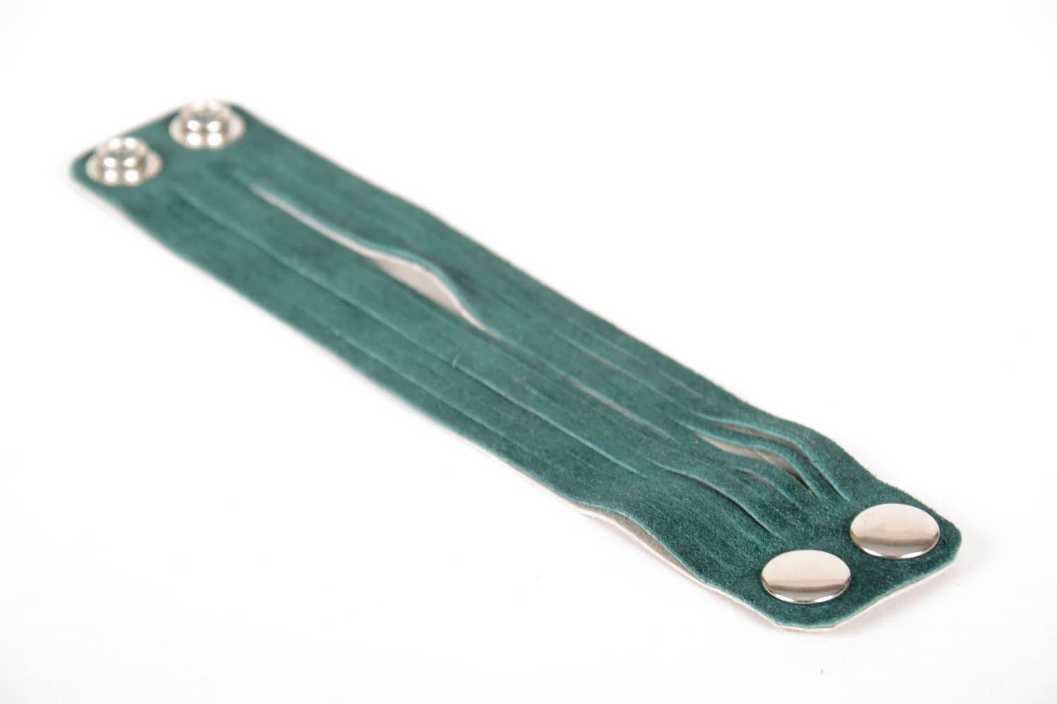 Bracciale di cuoio fatto a mano accessorio originale braccialetto di moda
 foto 4