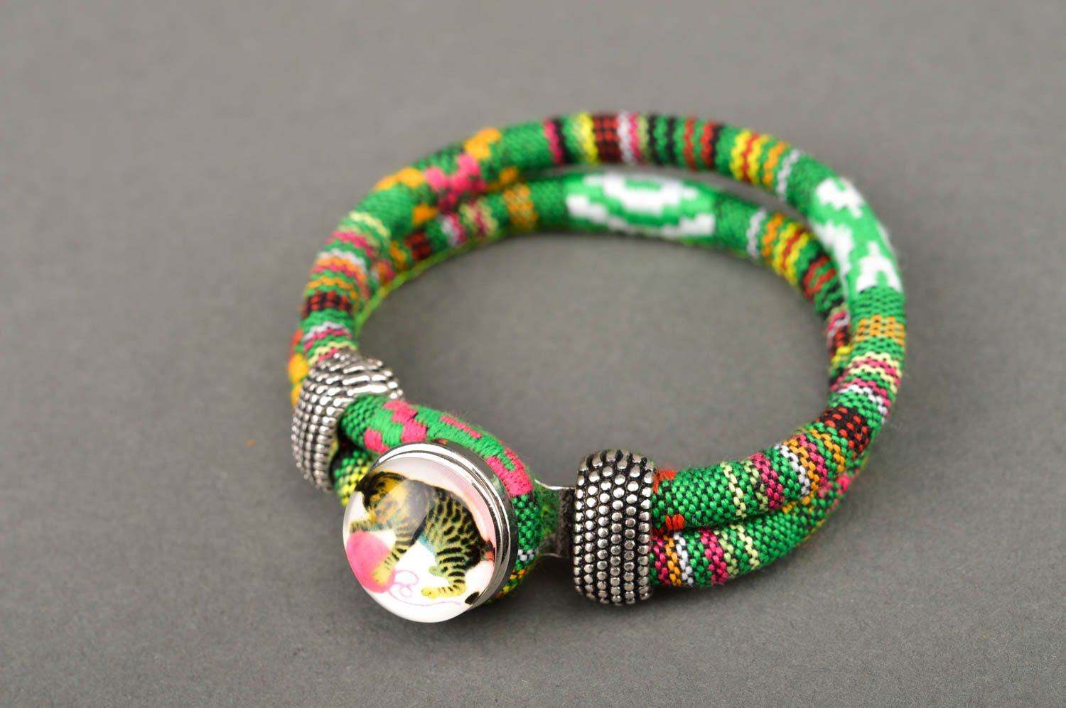 Браслет ручной работы браслет бижутерия стильный браслет разноцветный модный фото 3