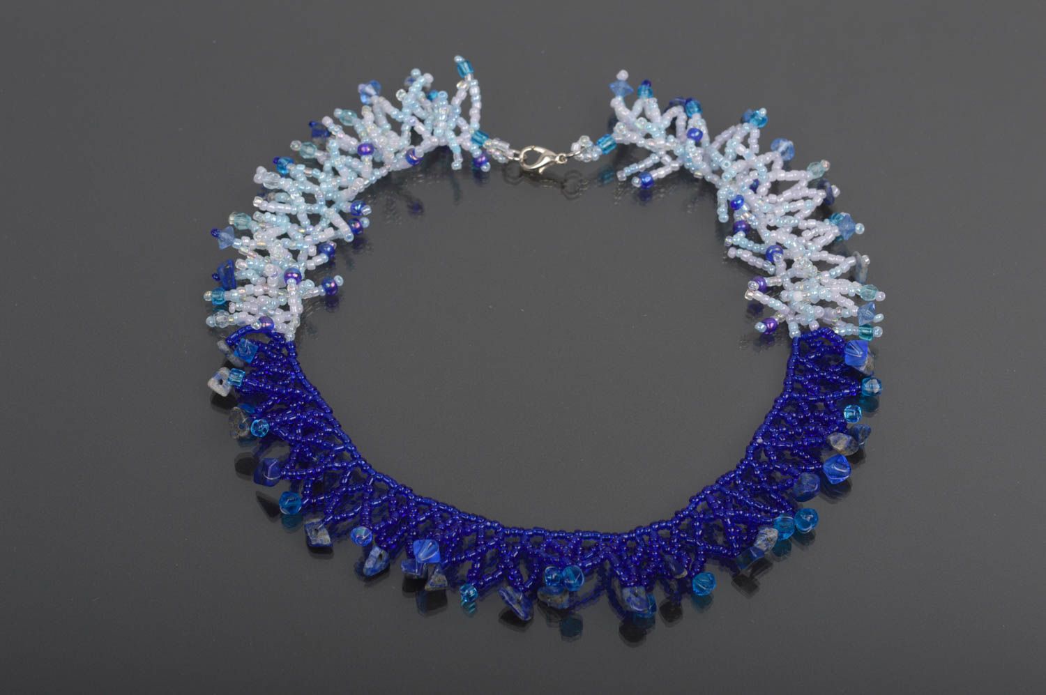 Halskette für Frauen handmade Collier für Frauen stilvoll Rocailles Kette foto 5