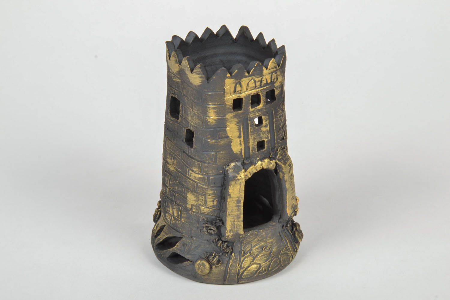 Castle tower tea light candle holder for child room 6,3 inches, 1,19 lb photo 3