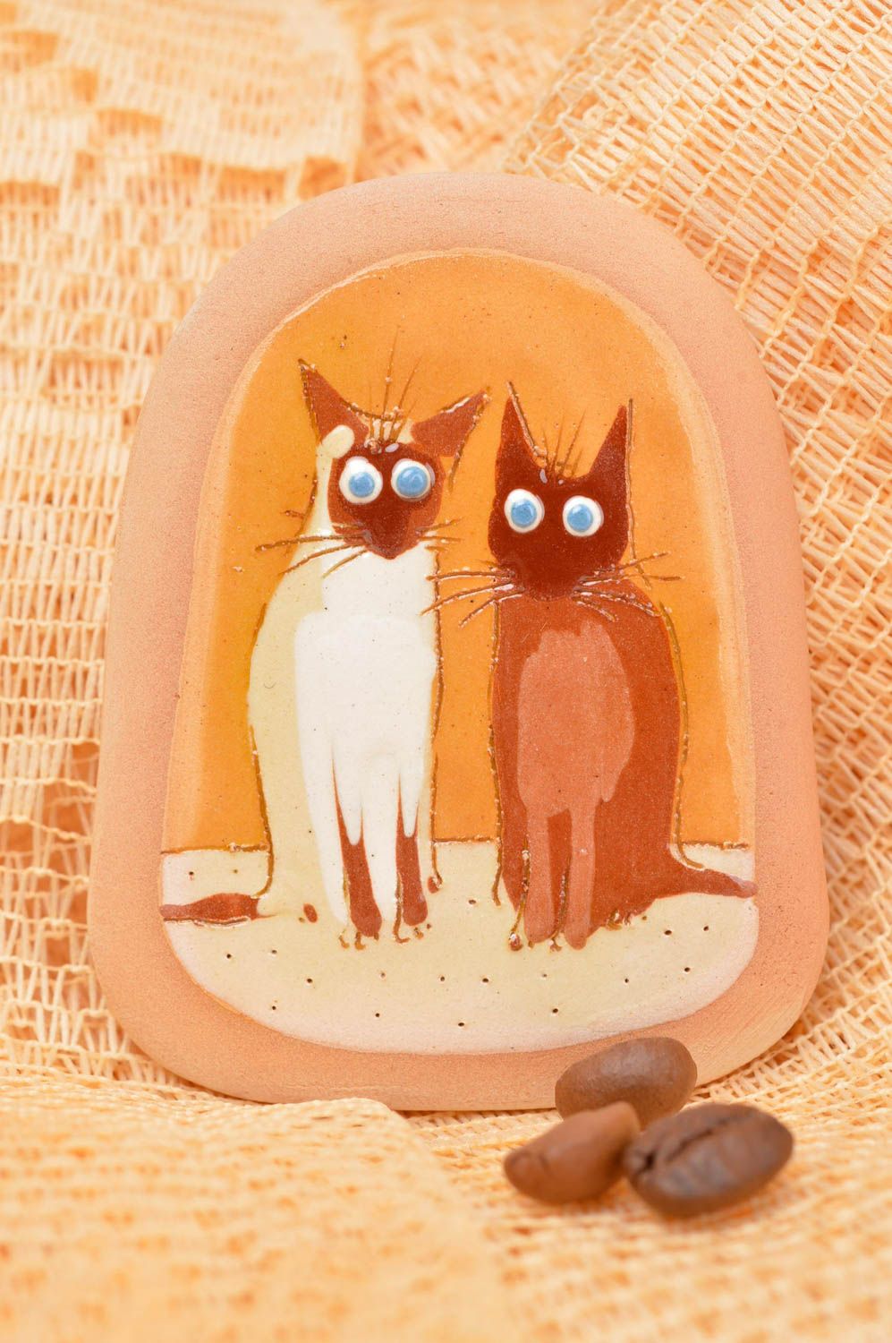 Beautiful handmade fridge magnet pottery works funny magnets home decoration  photo 1