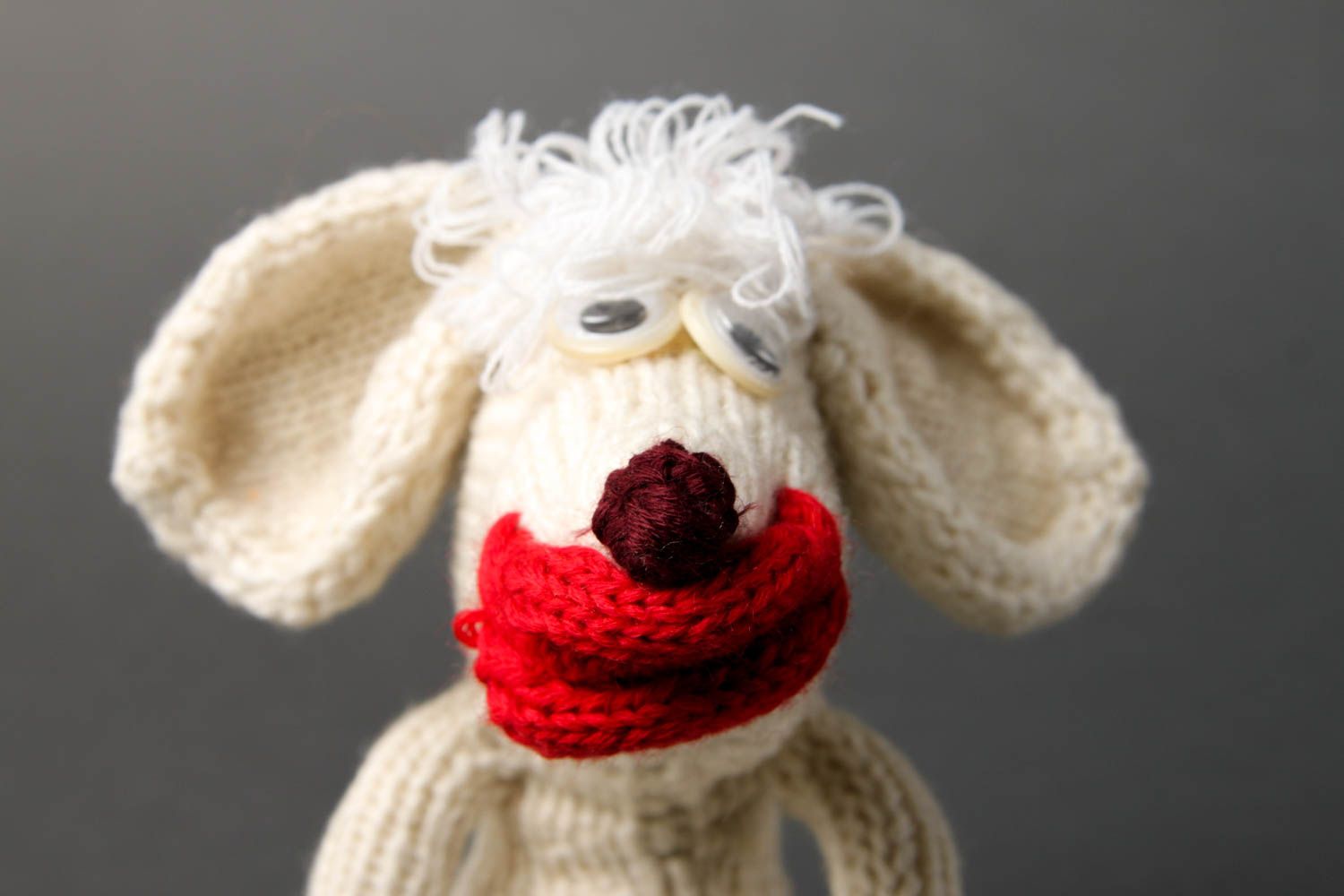 Handmade beautiful textile toy stylish woolen toy unusual childrens souvenir photo 4