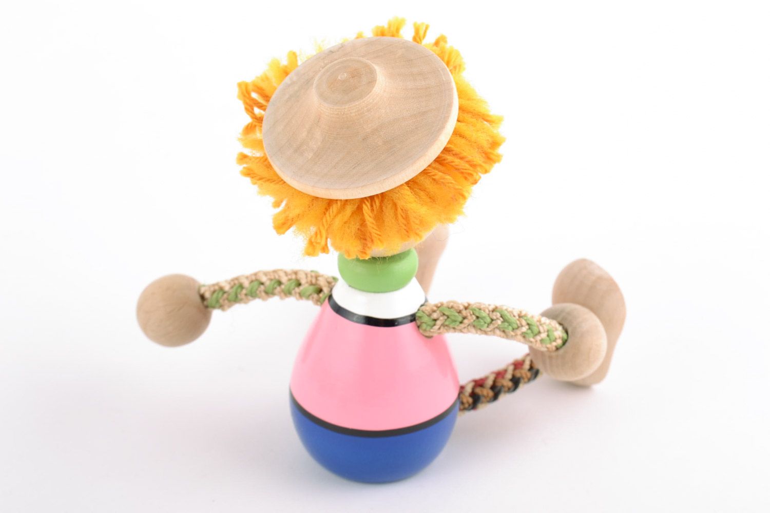 Игрушка из дерева авторского дизайна ручной работы расписанная эко красками фото 3