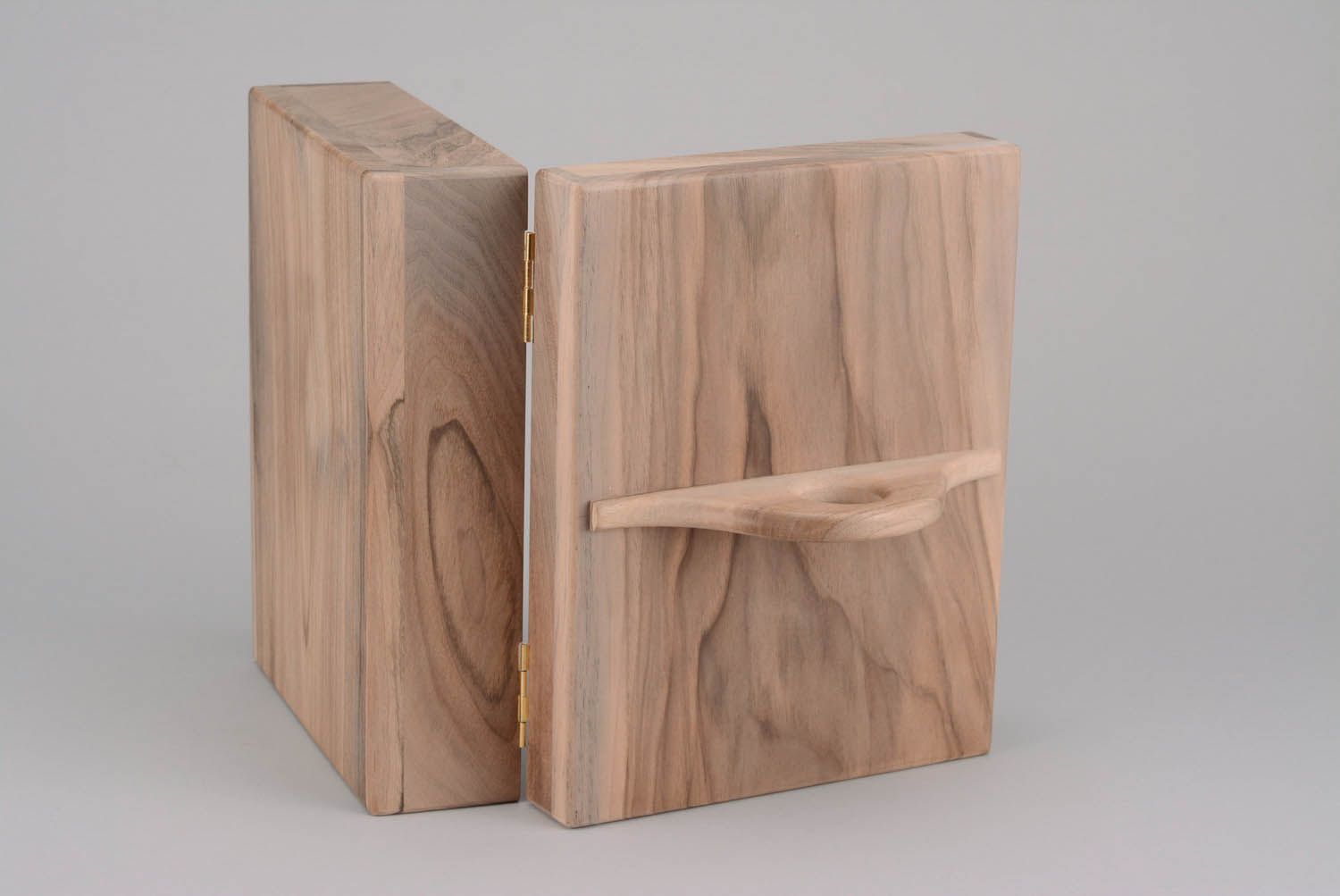 Wooden blank jewelry box with handles and sections photo 5
