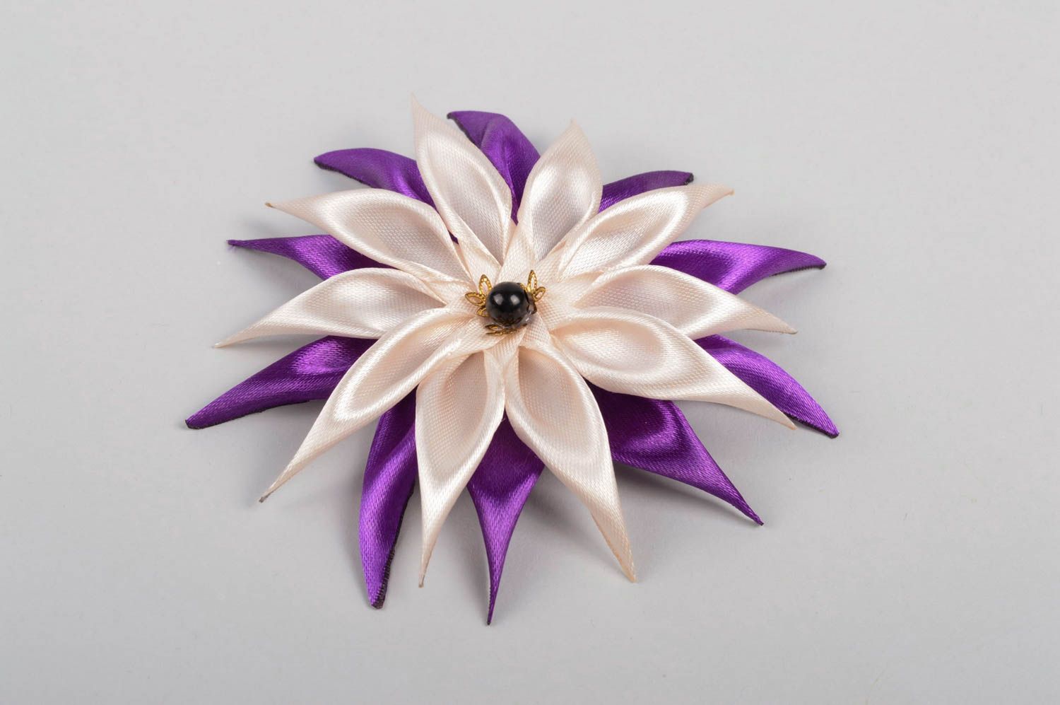 Авторское украшение ручной работы заколка с цветком аксессуар для волос фото 2