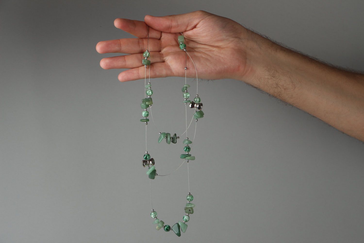 Long jade beads photo 5
