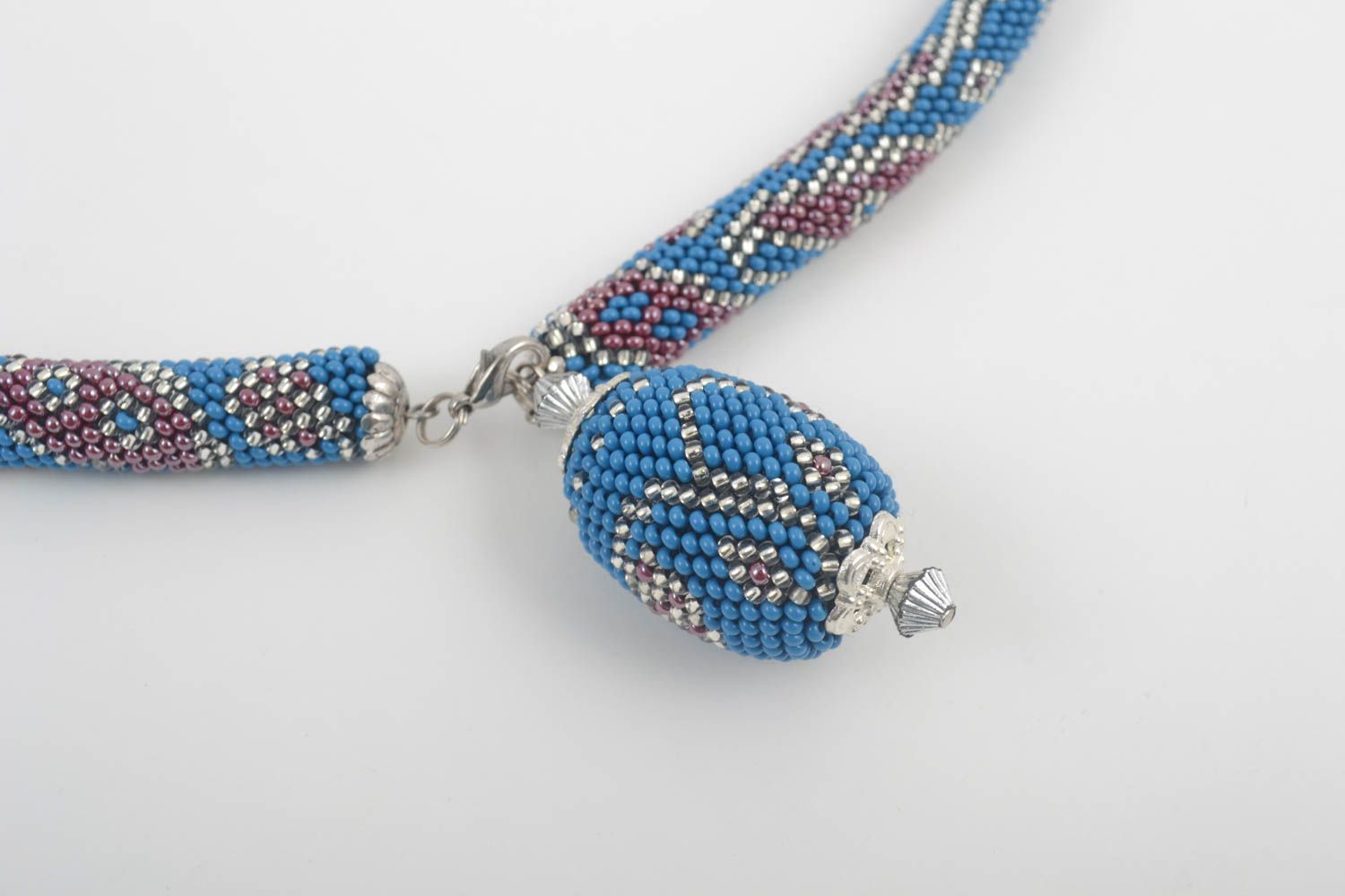 Handmade beaded stylish necklace elegant female jewelry Eastern style necklace photo 2