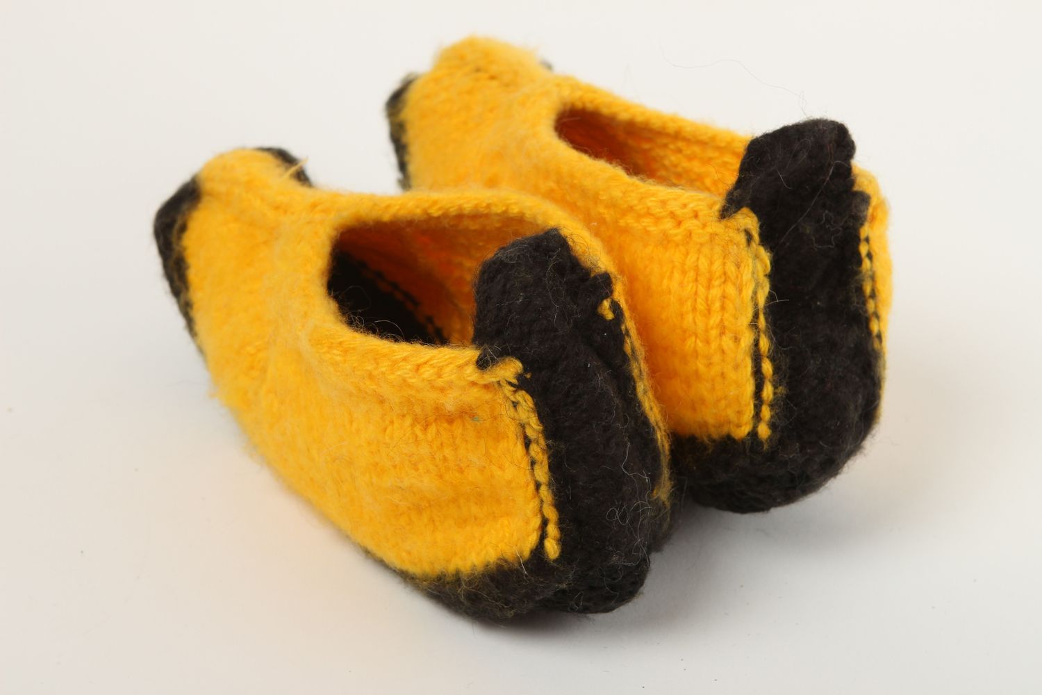 Bright handmade knitted slippers wool slippers fashion accessories small gifts photo 3