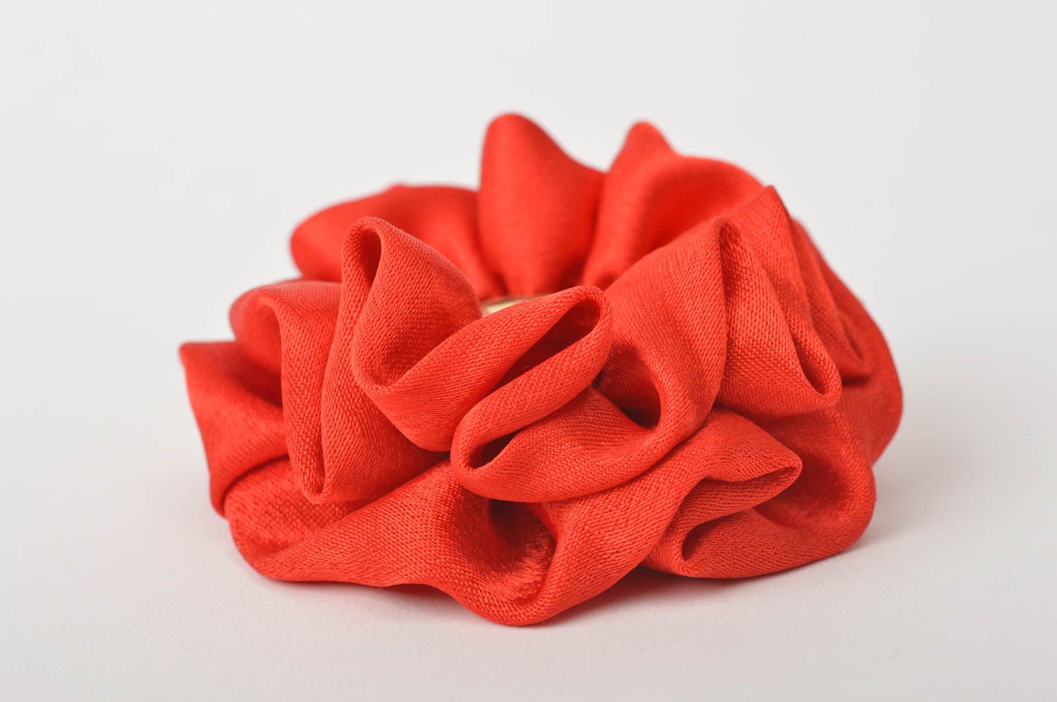 Blume Haarspange handgemachter Schmuck Accessoires für Mädchen in Rot zart foto 3