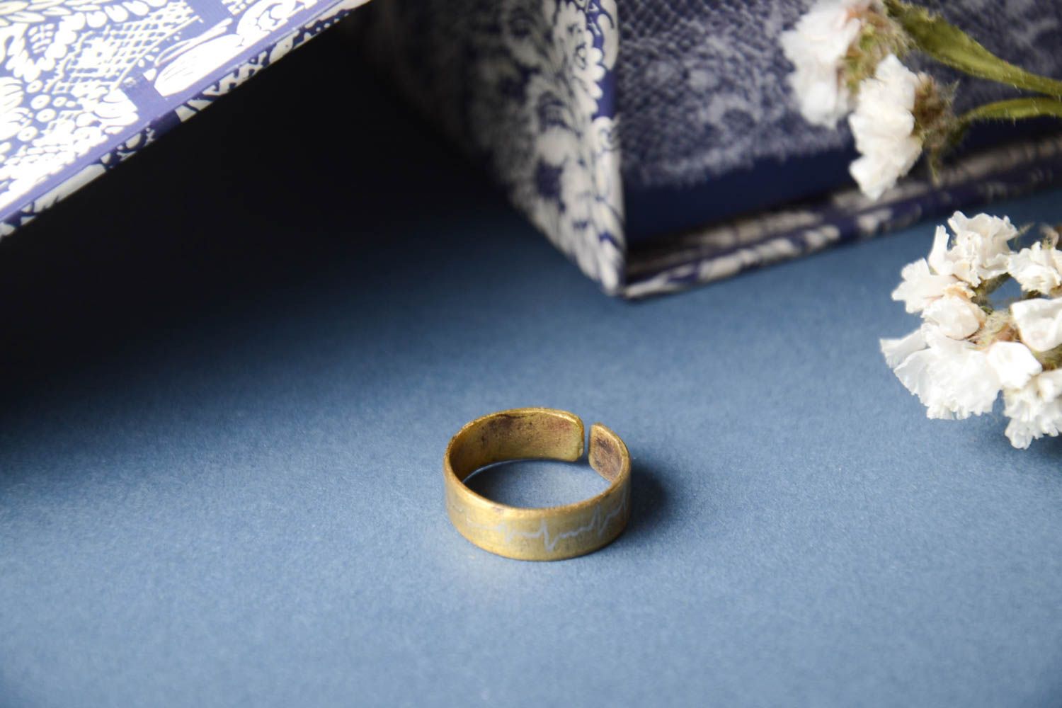 Kupfer Ring handgeschaffen Frauen Ring stilvoll Designer Schmuck schön foto 1