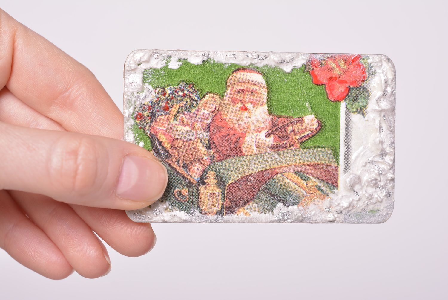 Handmade Kühlschrank Magnet Weihnachtsmann Deko für die Küche Wohn Accessoire foto 5
