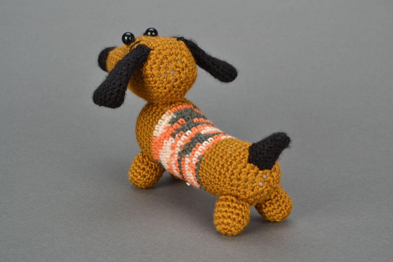 Homemade crochet toy Dachshund photo 5