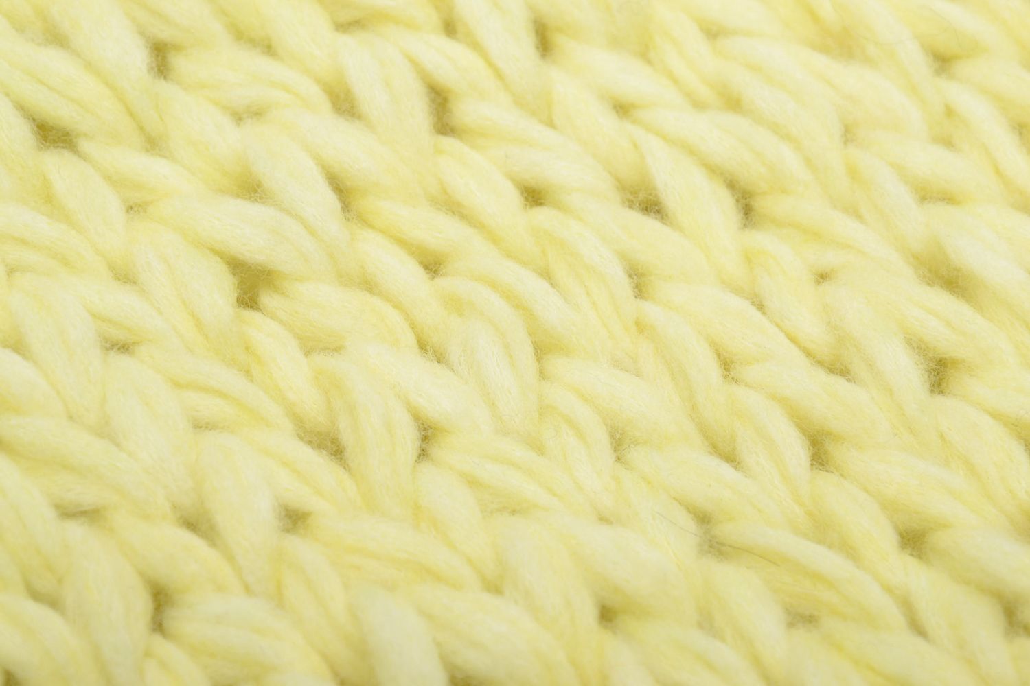 Snood en laine jaune fait main chaud photo 4