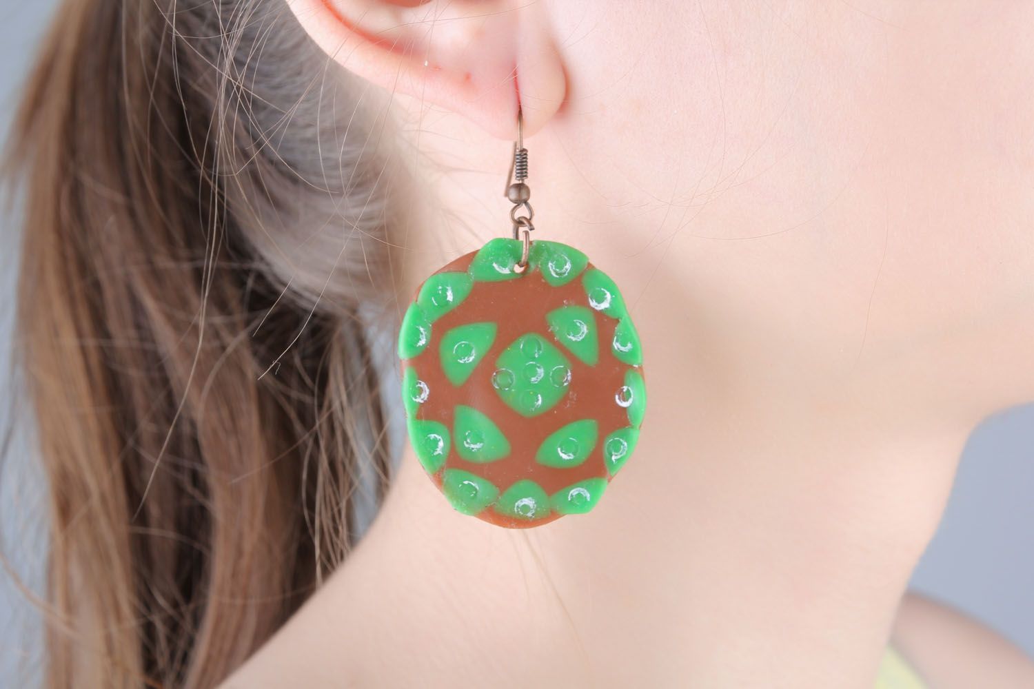 Polymer clay earrings Ground photo 5
