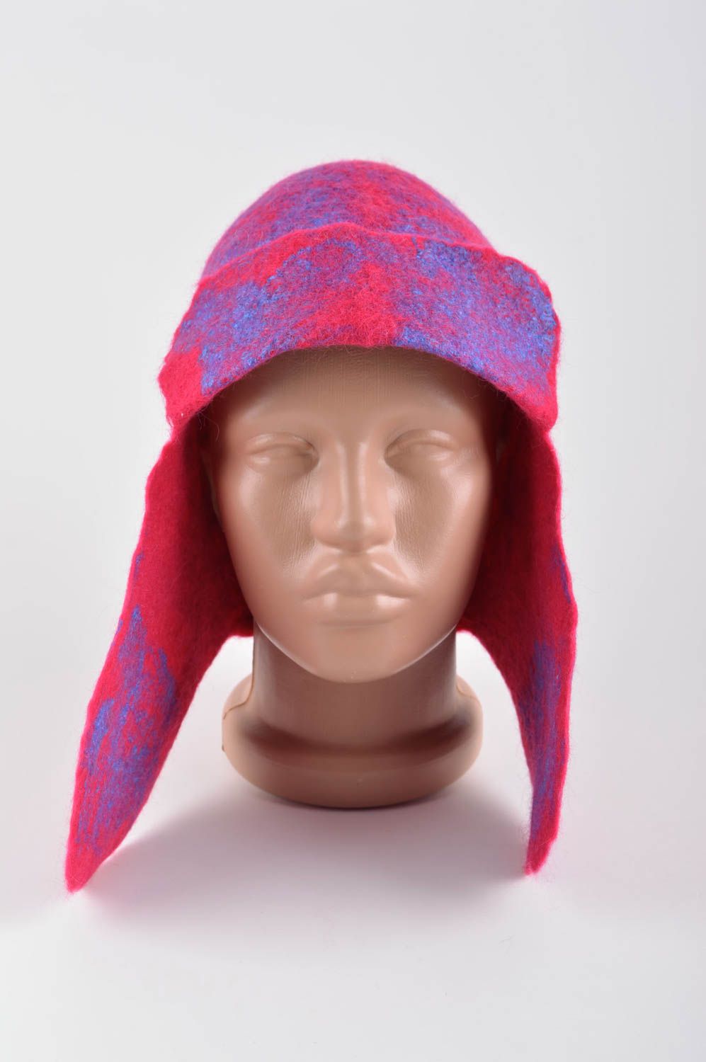 Handmade designer female cap unusual stylish warm cap winter accessory photo 4
