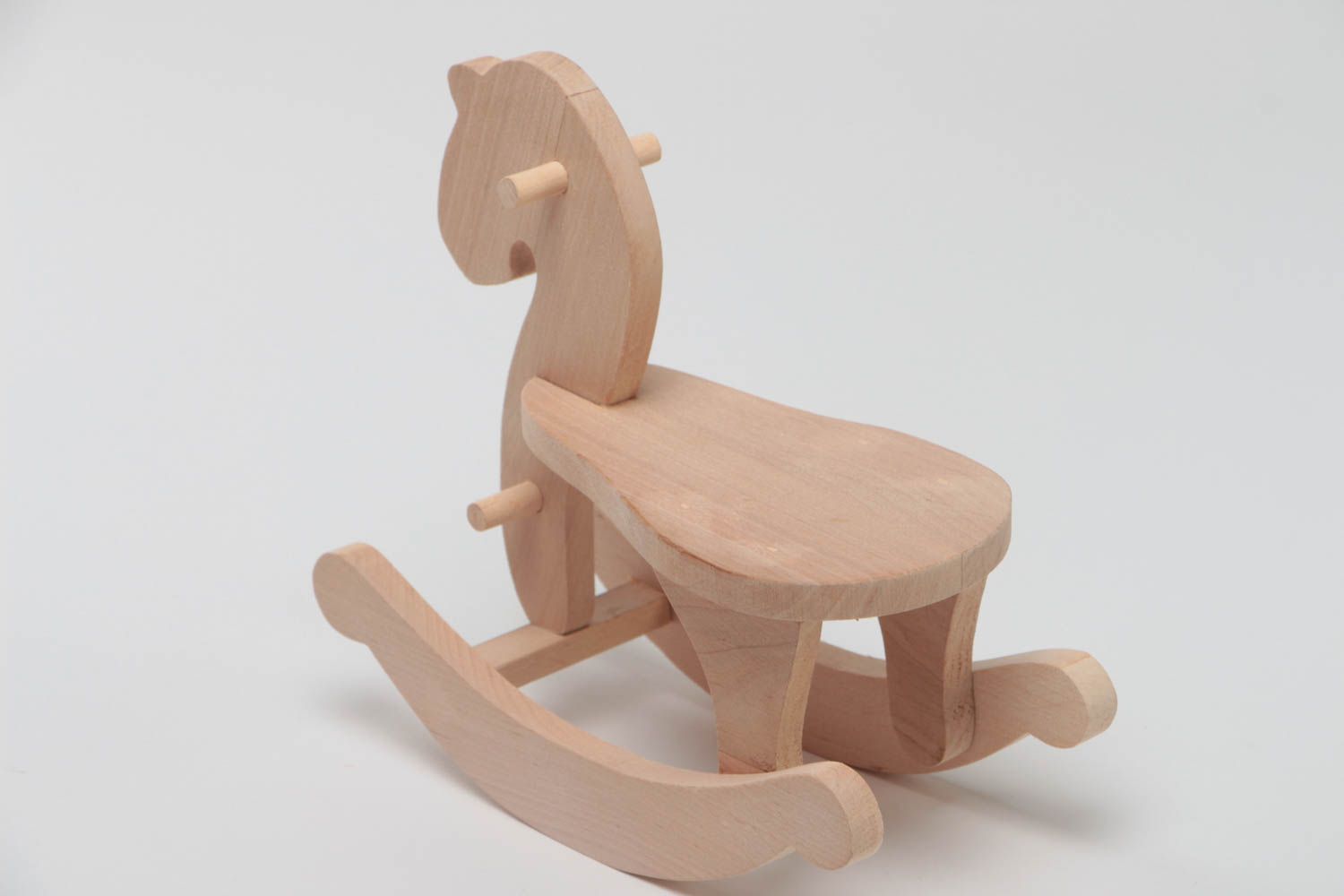 Wooden blank for rocking horse toy for decoupage or painting handmade horse photo 4