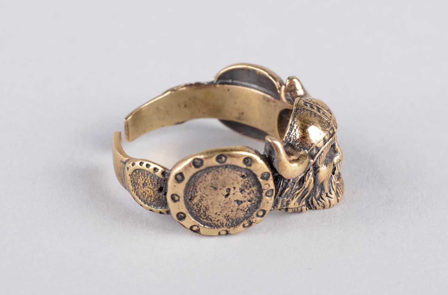 Men ring handmade bronze ring for men metal jewelry modern accessories photo 8